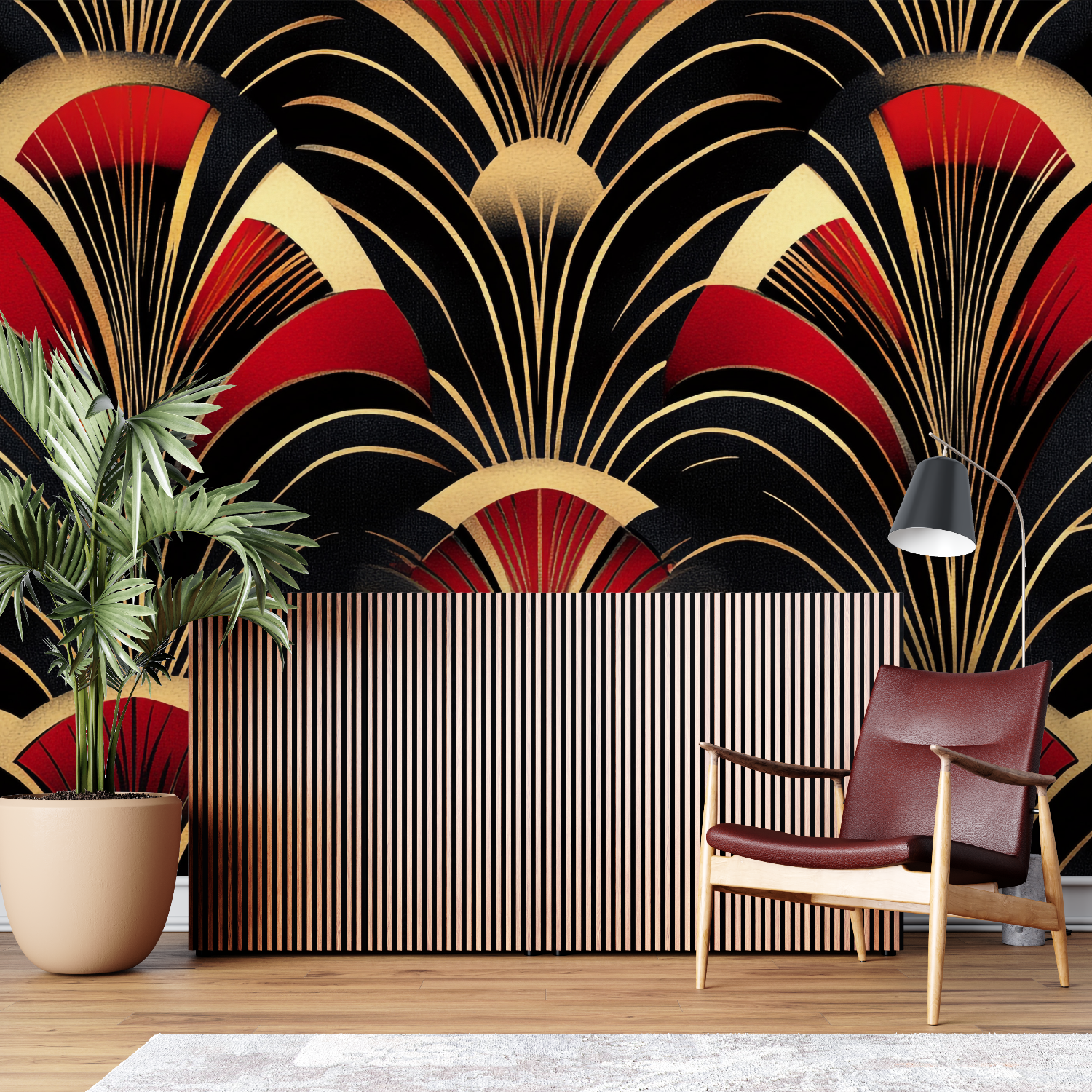 Red Black Pattern Wallpaper | Murals Wallpaper