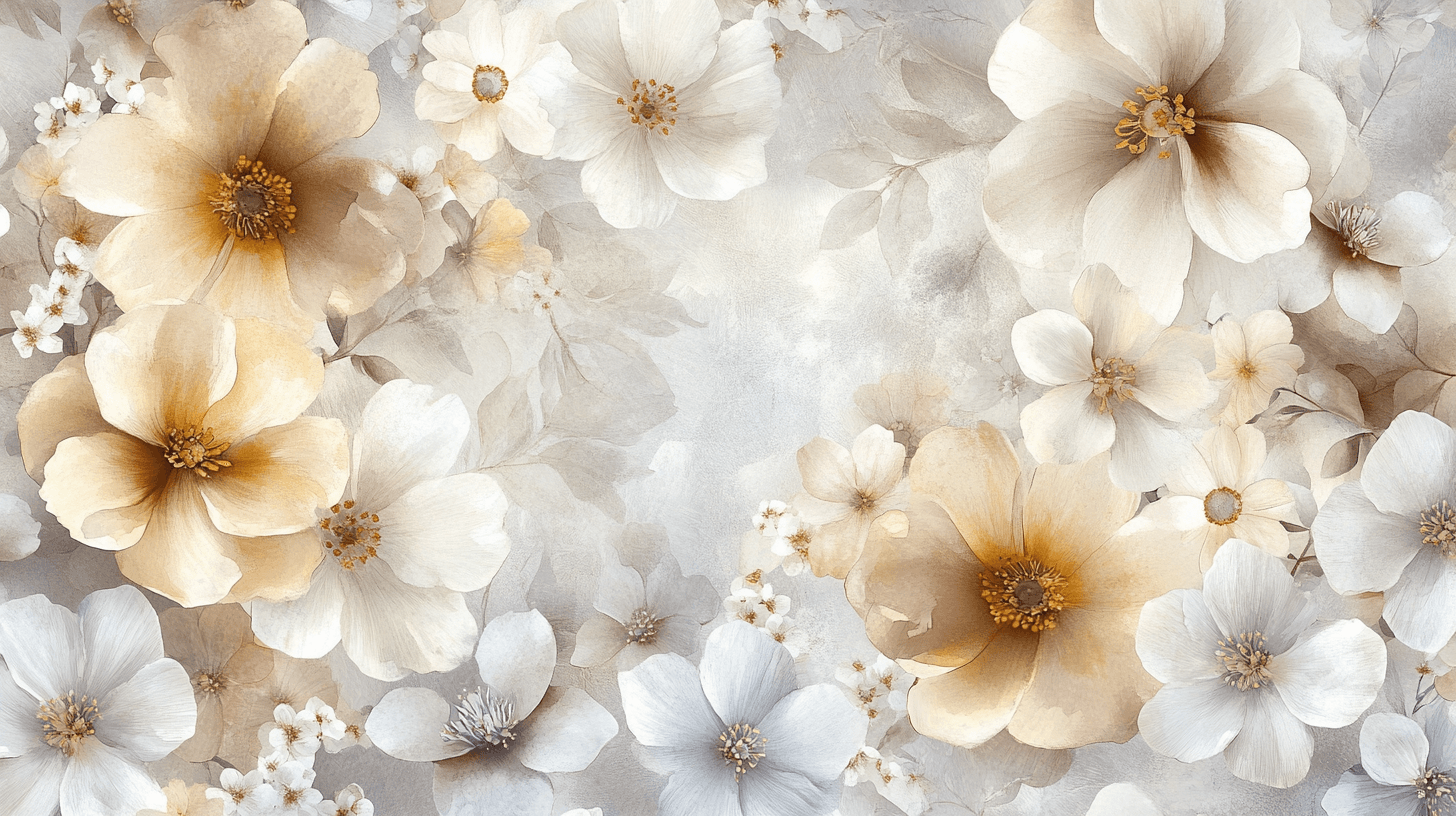 Elegant and Delicate Watercolor Flower Wallpaper | Murals Wallpaper