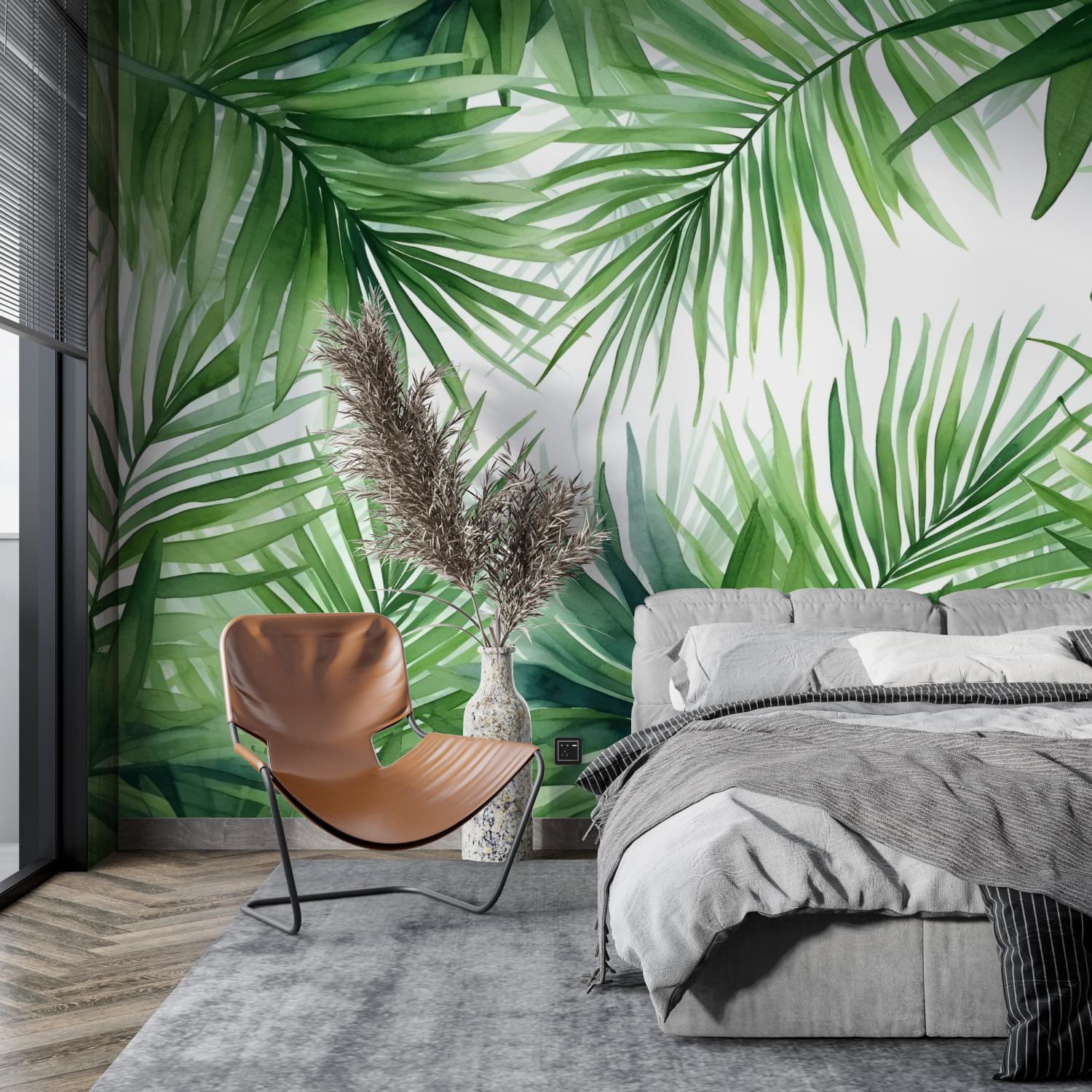 Green Palm Leaf Wallpaper | Murals Wallpaper