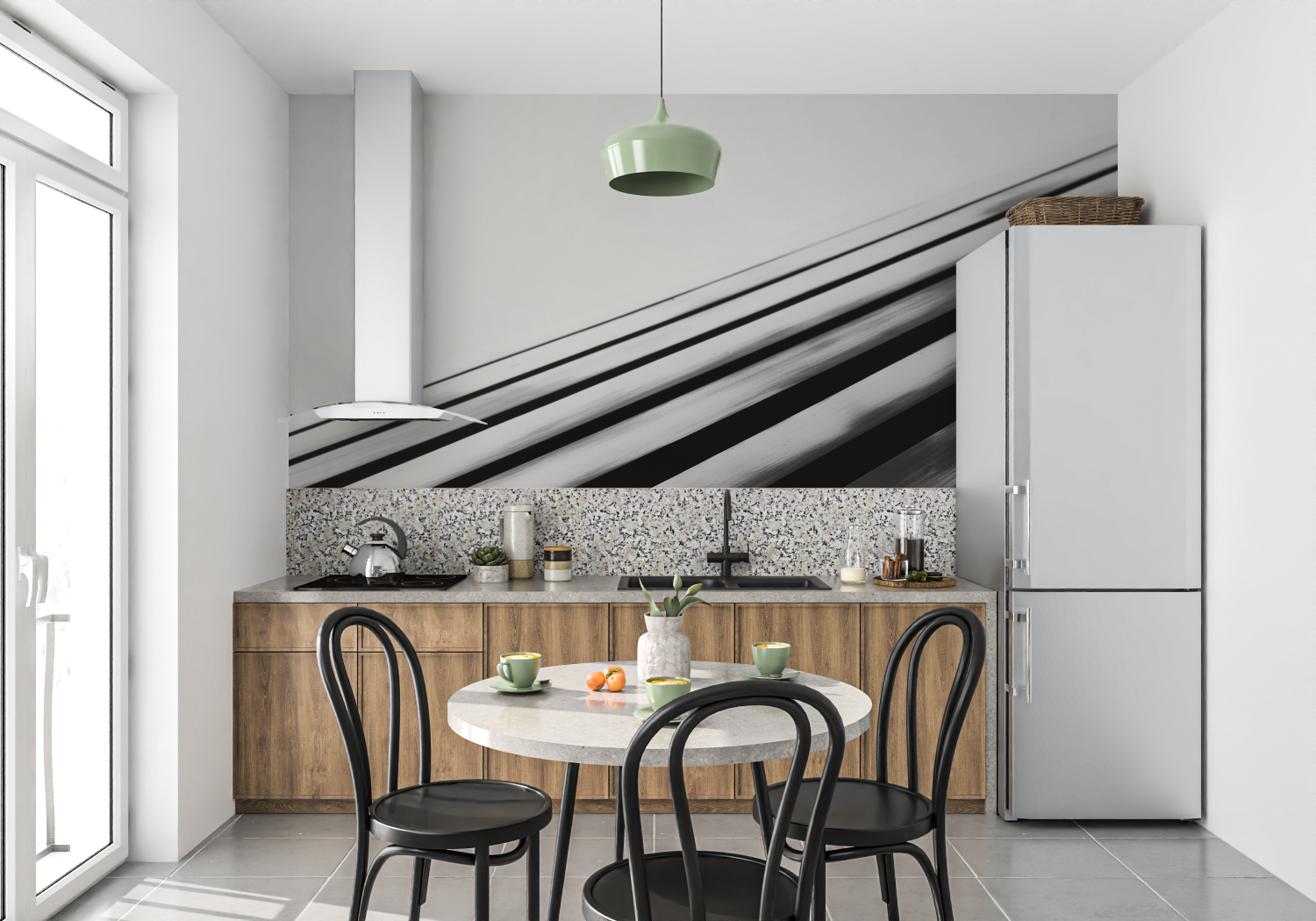 Graphic Black Wallpaper | Murals Wallpaper