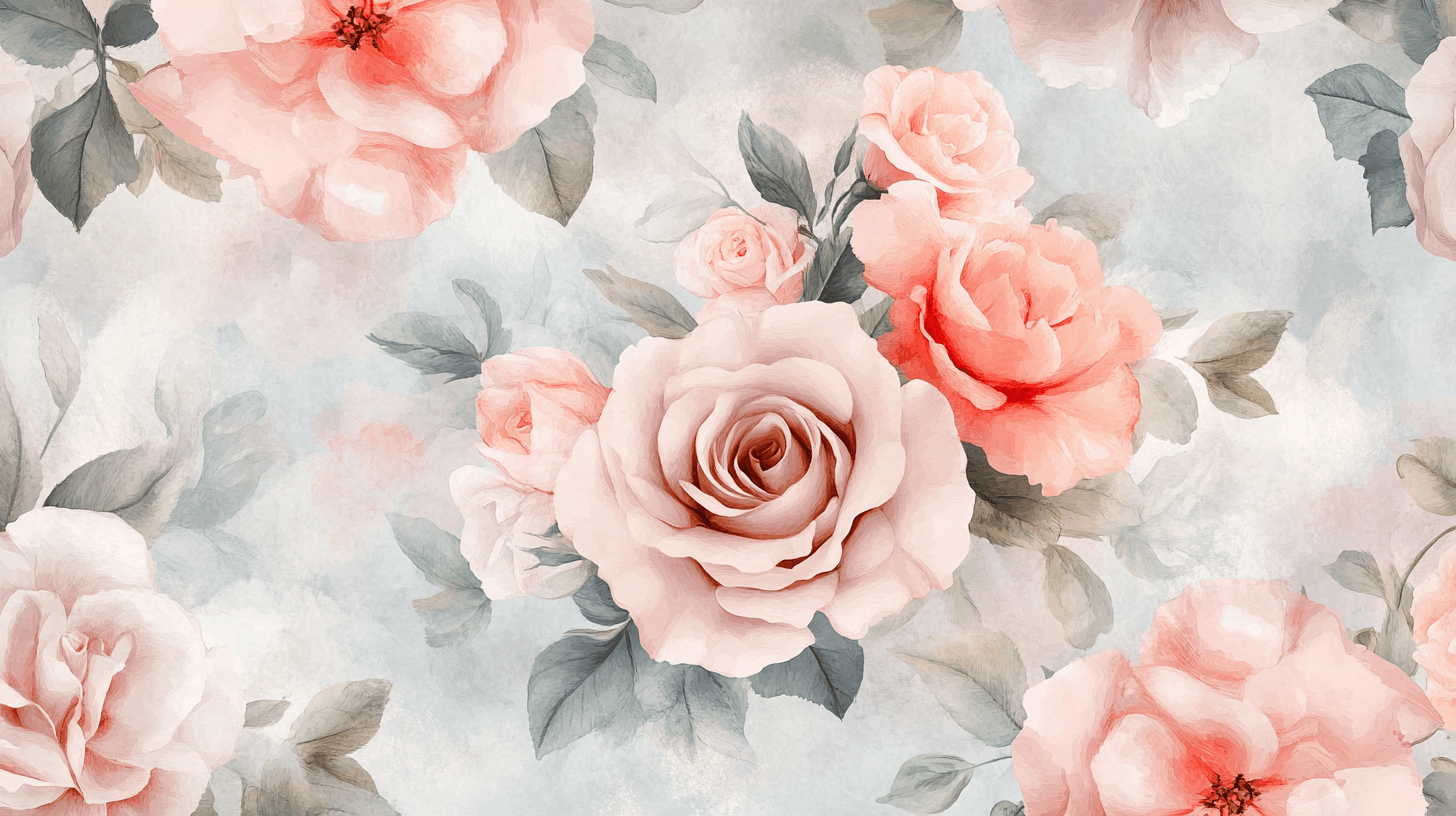 Pastel Flower Watercolor Wallpaper | Murals Wallpaper