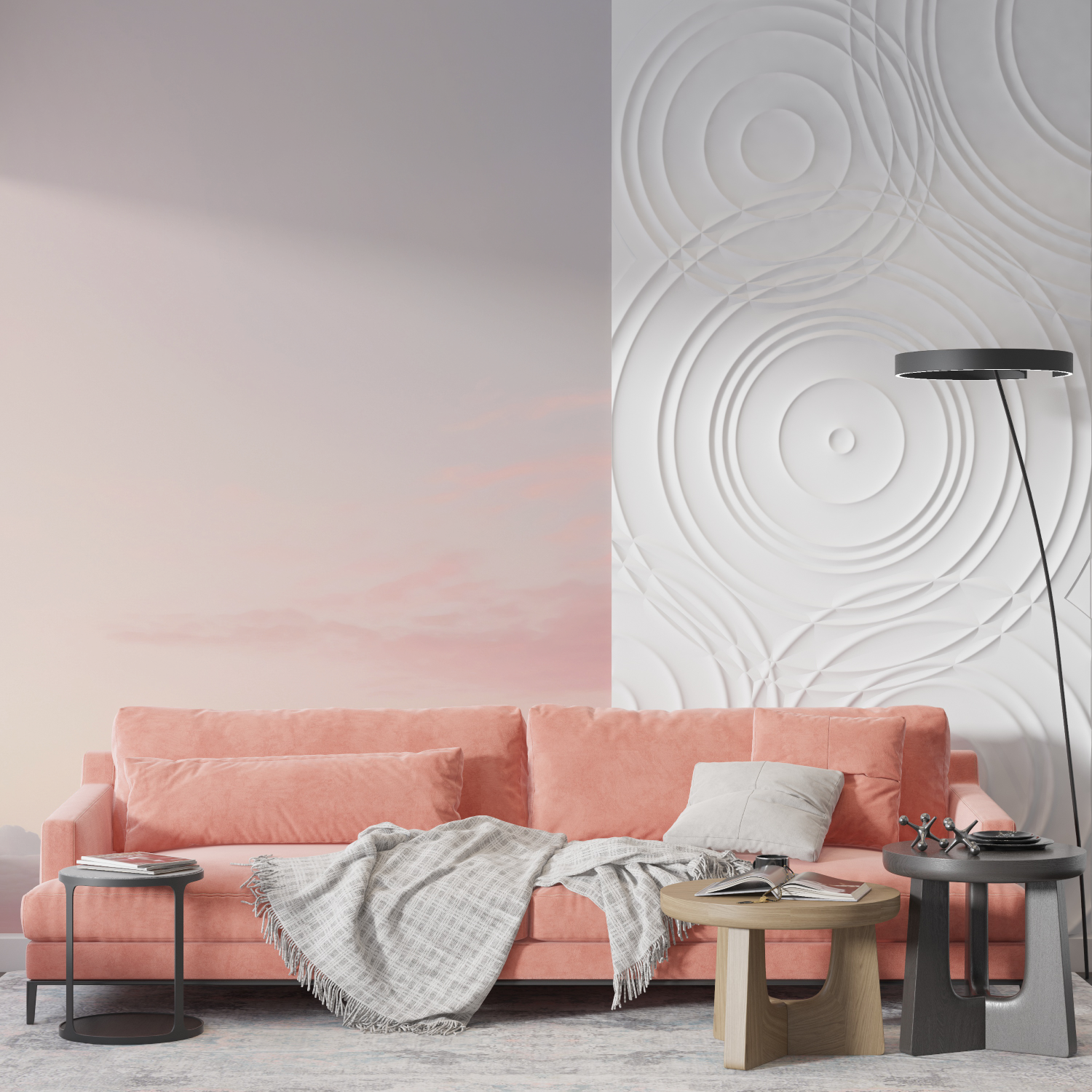 Pastell verträumte Wolke Cocooning Tapete | Wandbilder Tapete