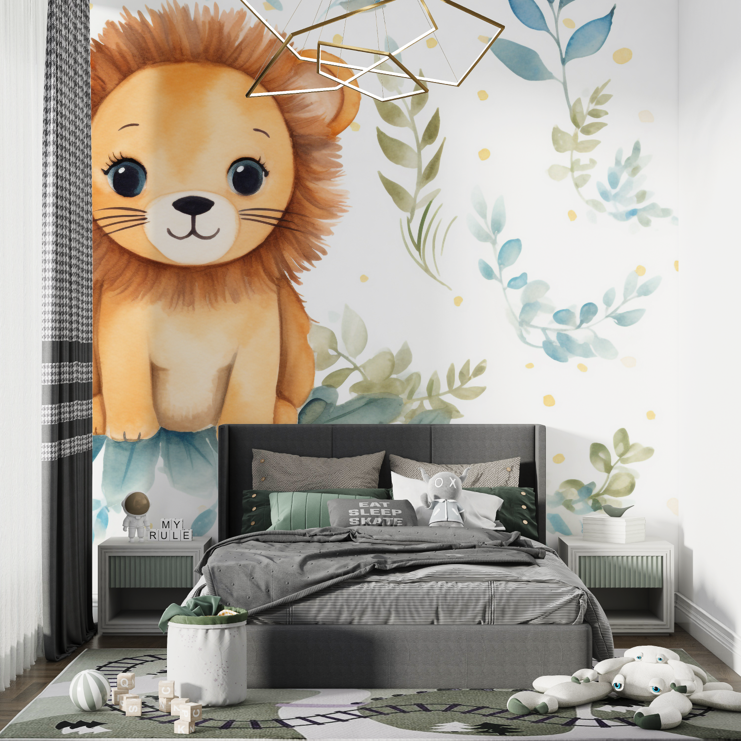 Lion Brother Kids Wallpaper | Murals Wallpaper
