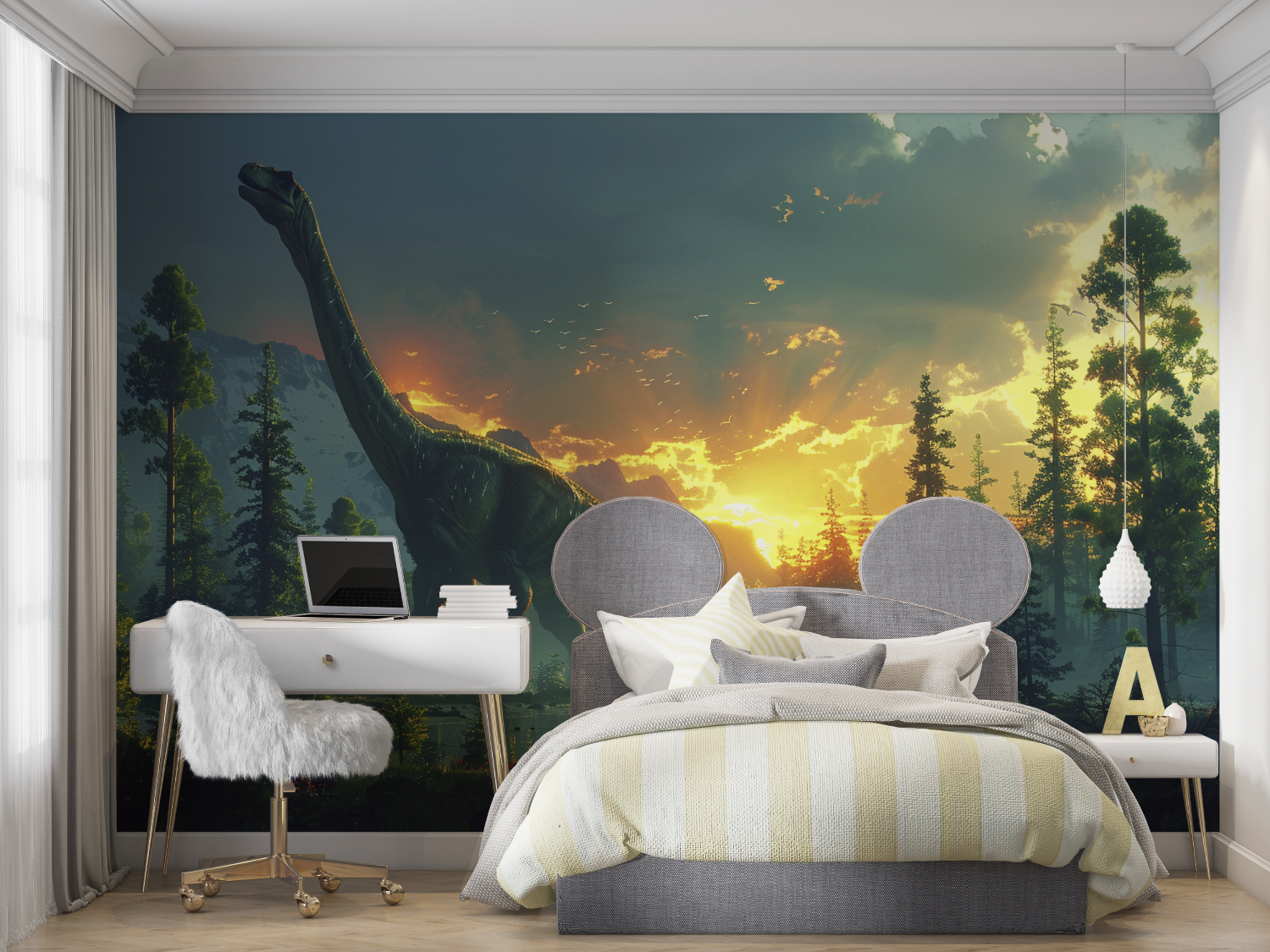 Peaceful Dinosaur Wallpaper | Murals Wallpaper