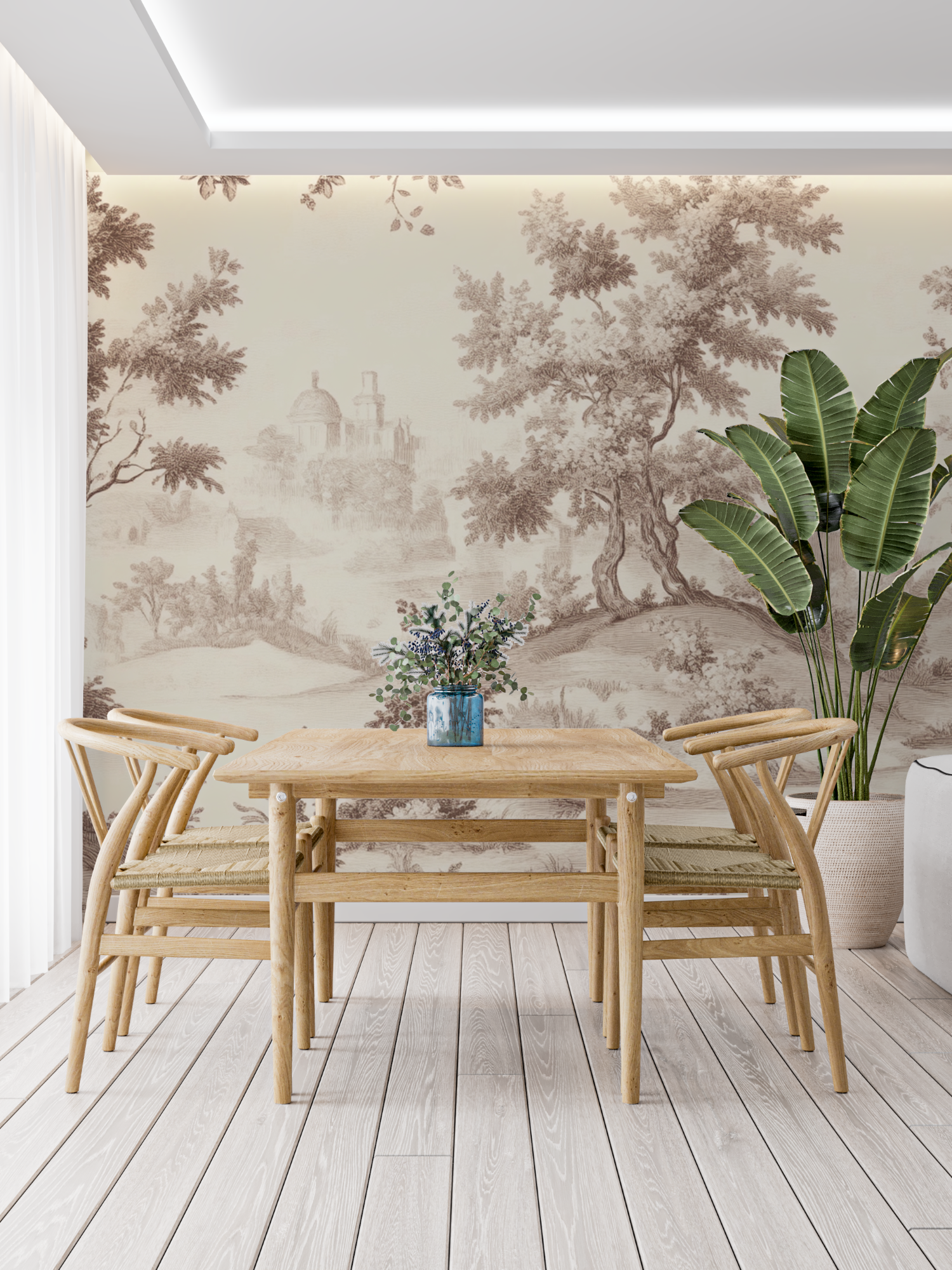 Blurred Toile Wallpaper | Murals Wallpaper