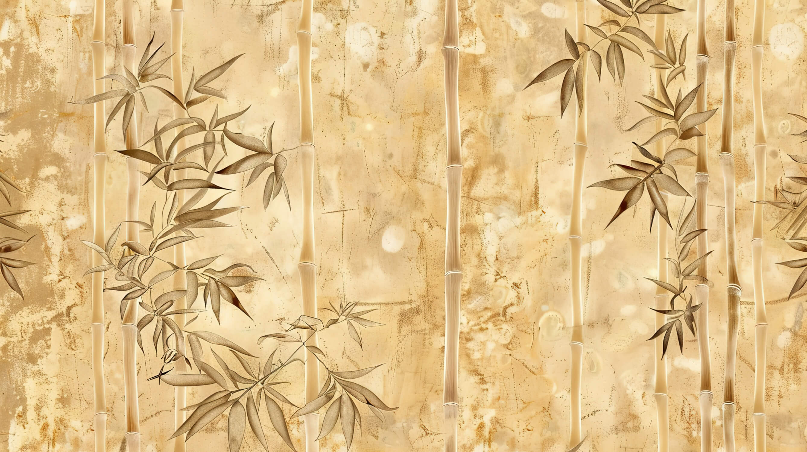 Beige Bamboo Print Wallpaper | Murals Wallpaper