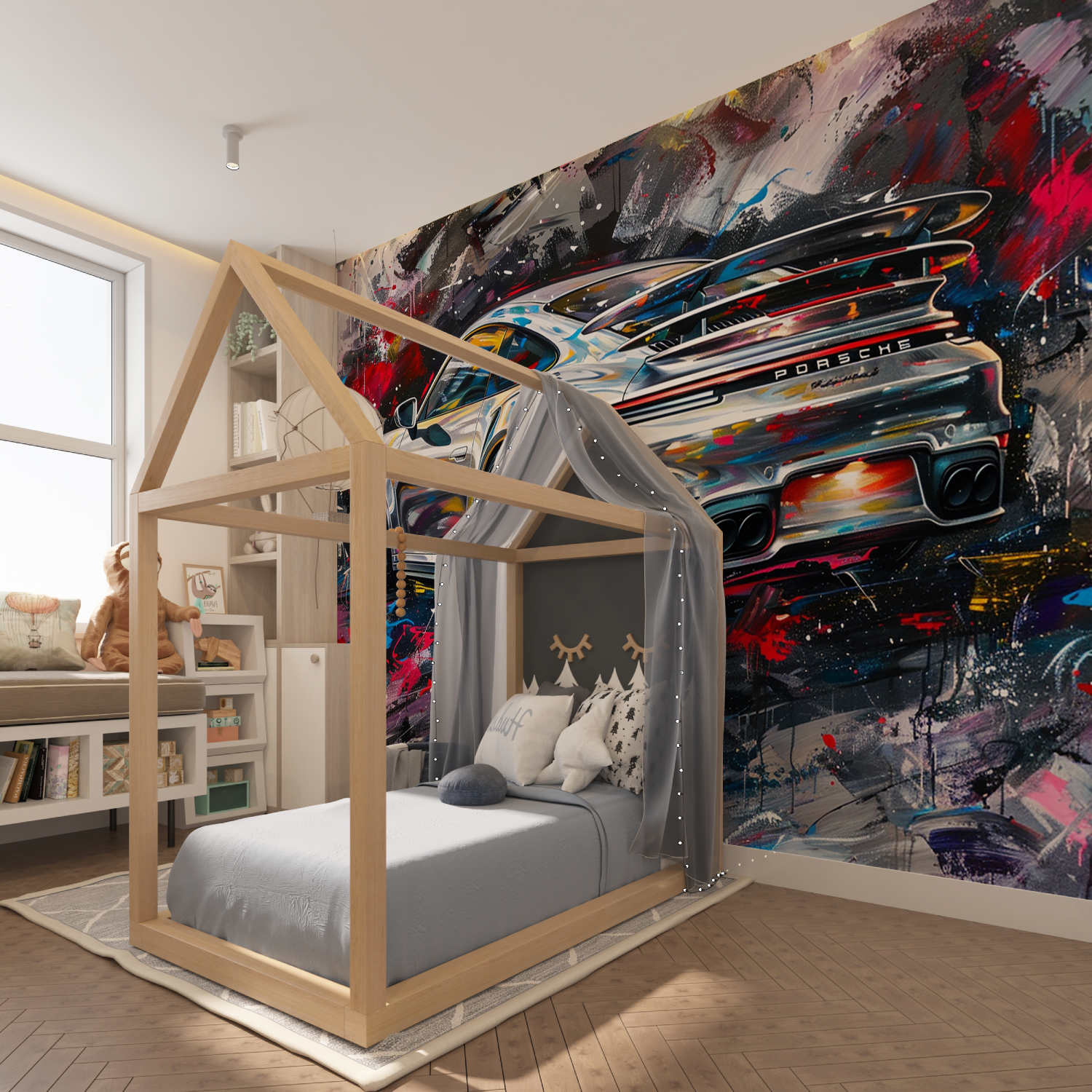 Tapetenpapier Porsche Tapisserie Hero