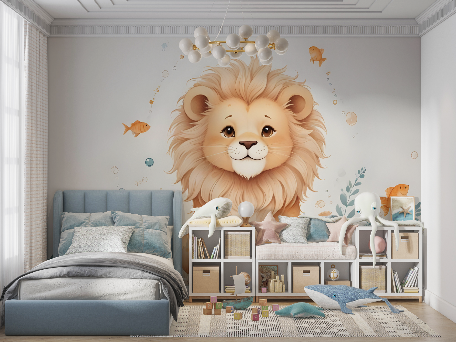 Lion Cub Wallpaper for Kids | Murals Wallpaper