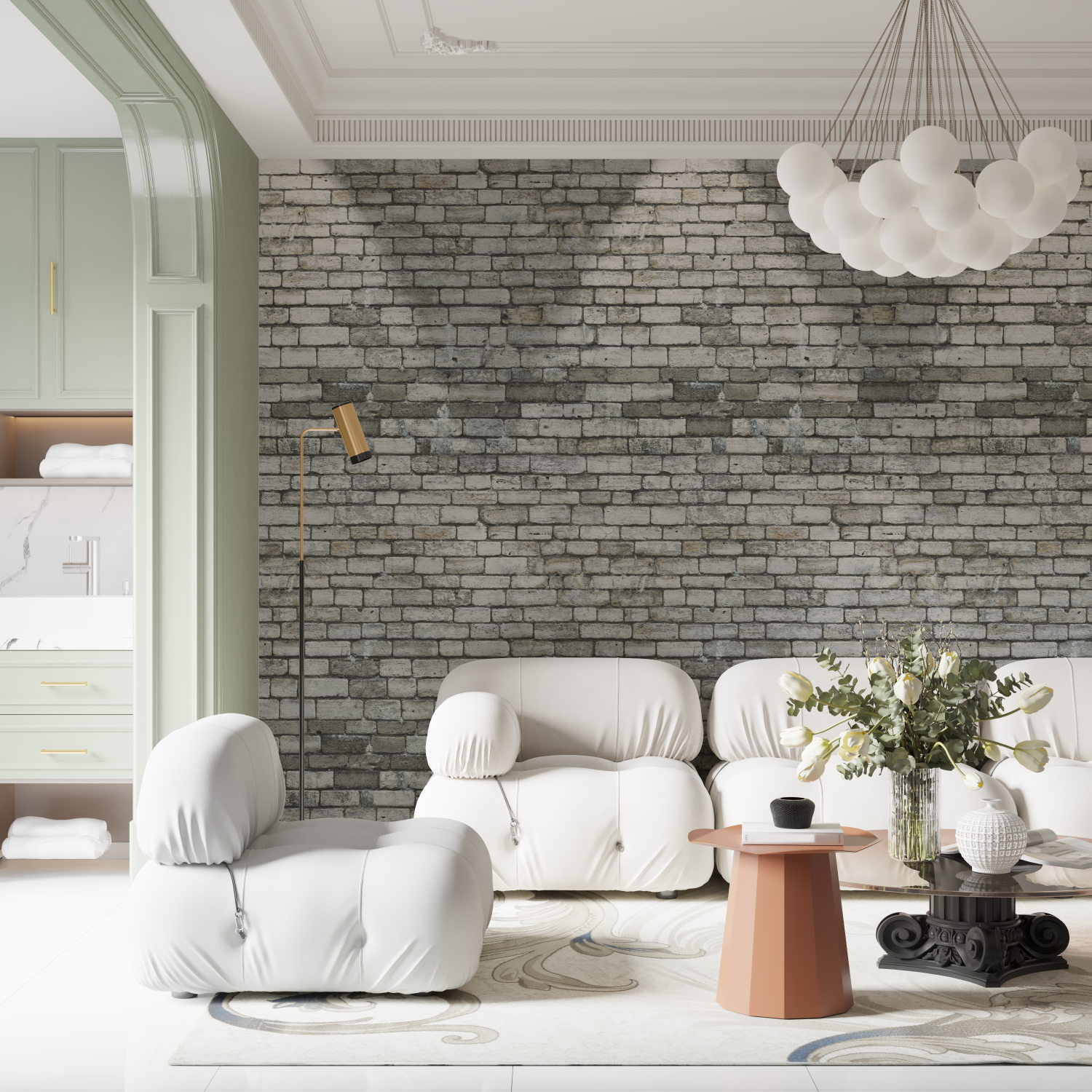 Gray Stone Look Wallpaper | Murals Wallpaper