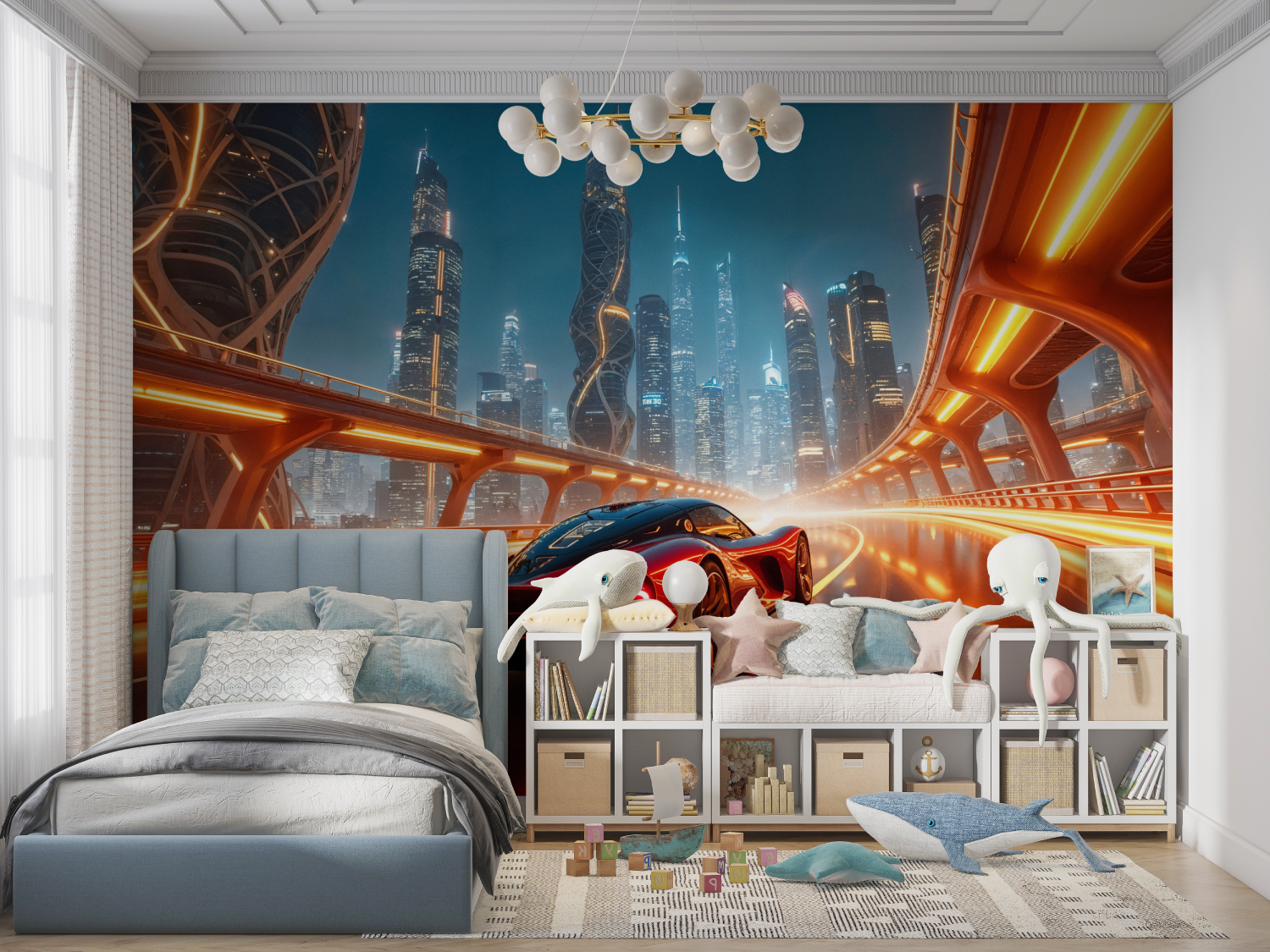 3D Wallpaper Futuristic Car | Murals Wallpaper