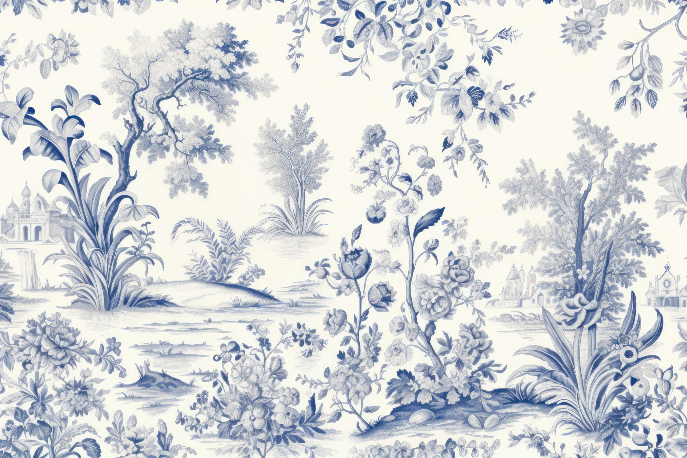 Toile de Jouy-Style Wallpaper | Murals Wallpaper