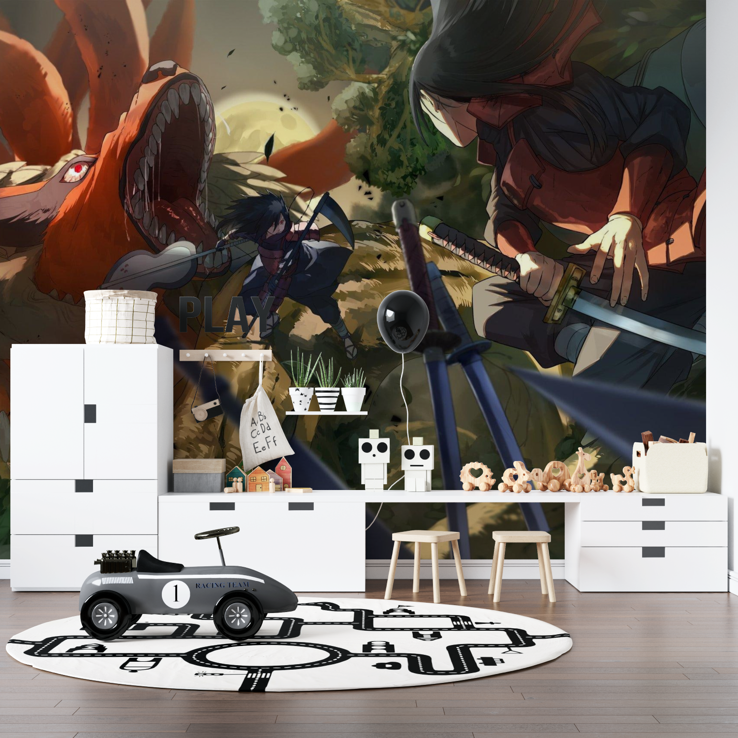 Naruto Kyuubi Battle Wallpaper | Murals Wallpaper