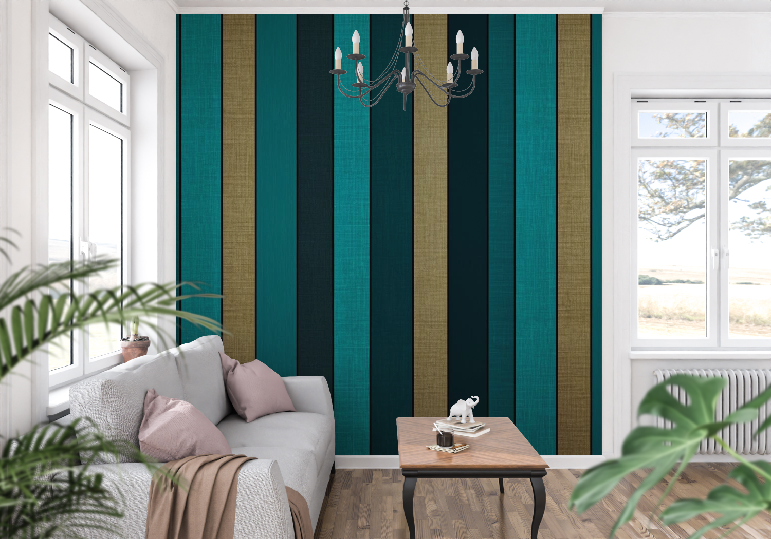 Teal Wallpaper for Adult Bedroom | Murals Wallpaper