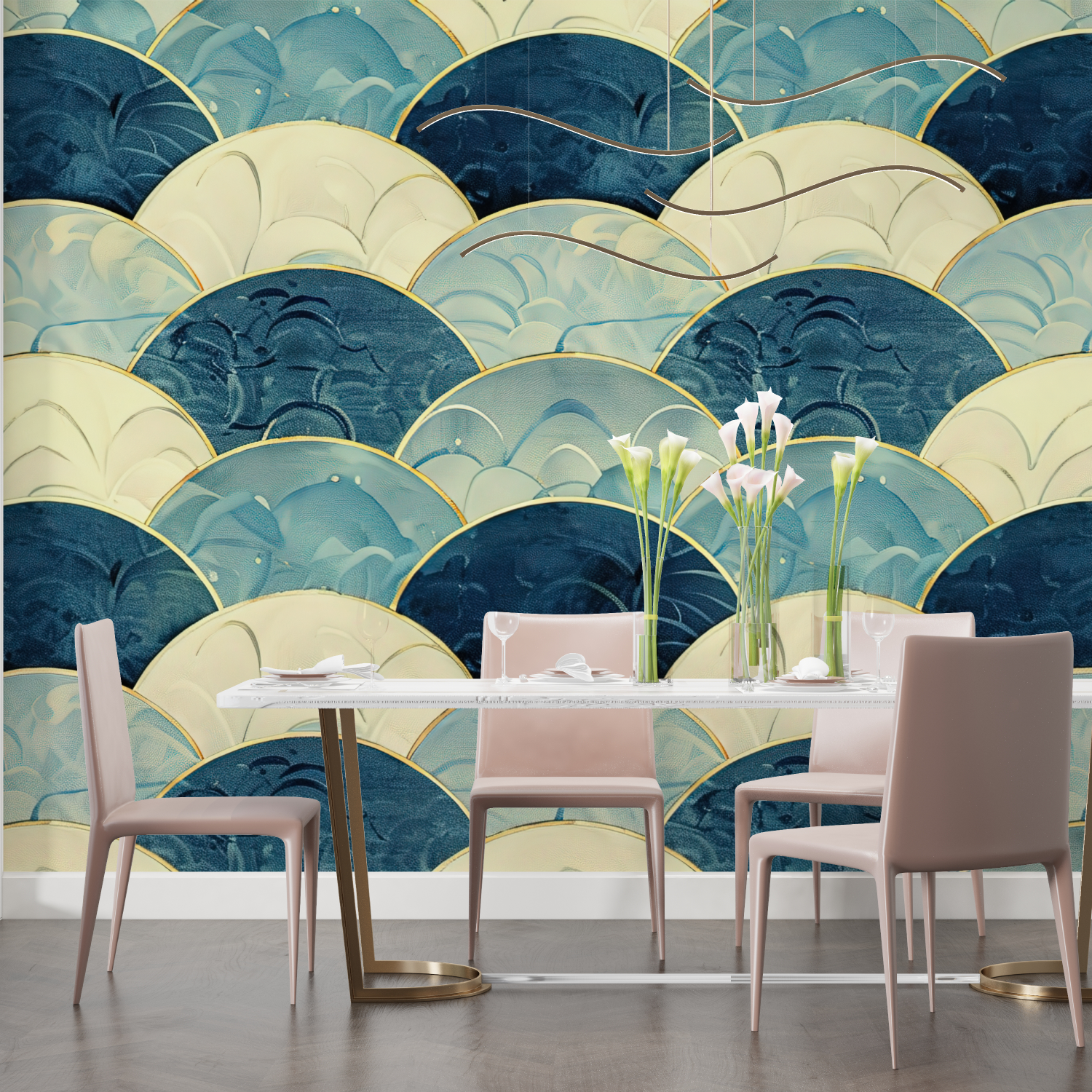 Papier Peint Theme Japonais Bleu – Tendenz 2024