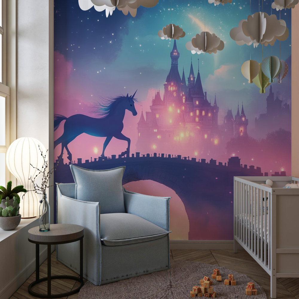 Unicorn Castle Wallpaper | Murals Wallpaper
