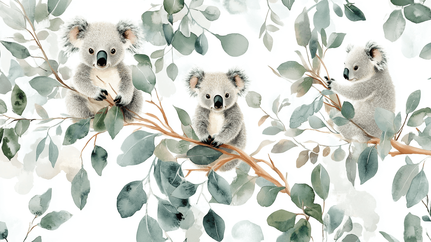 Koala Wallpaper and Morning Light | Murals Wallpaper