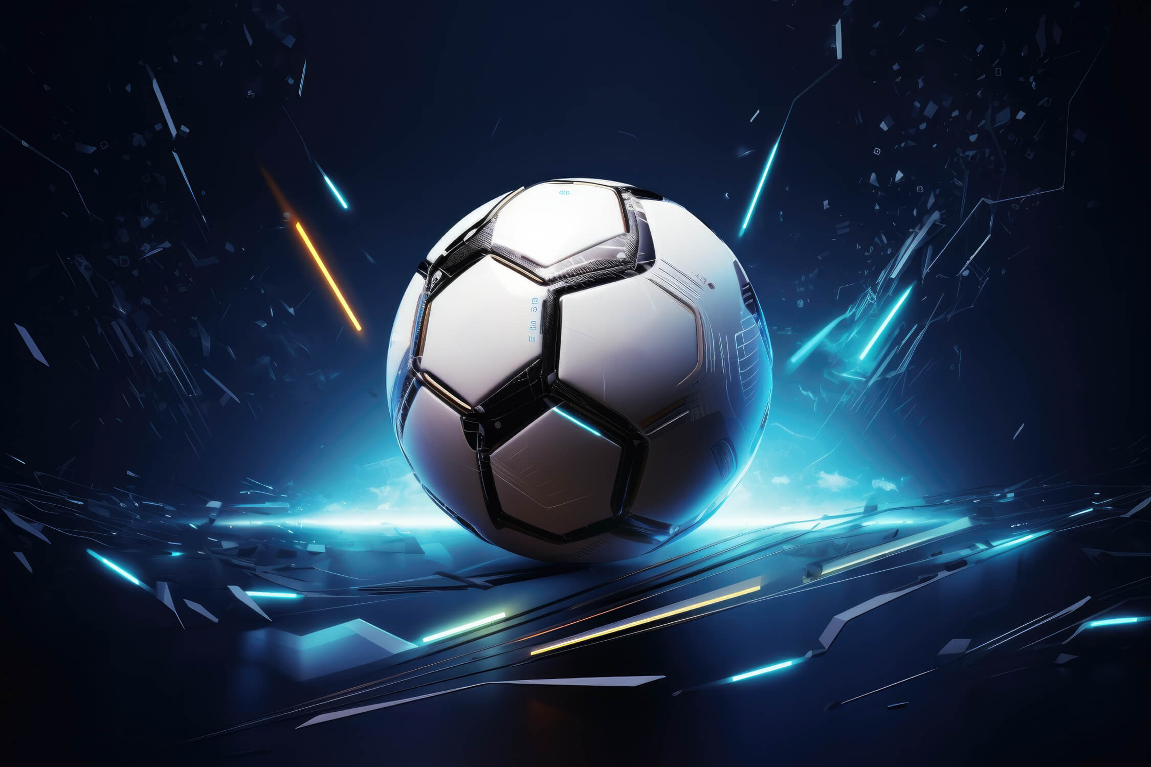 3D Blue Soccer Ball Wallpaper | Murals Wallpaper