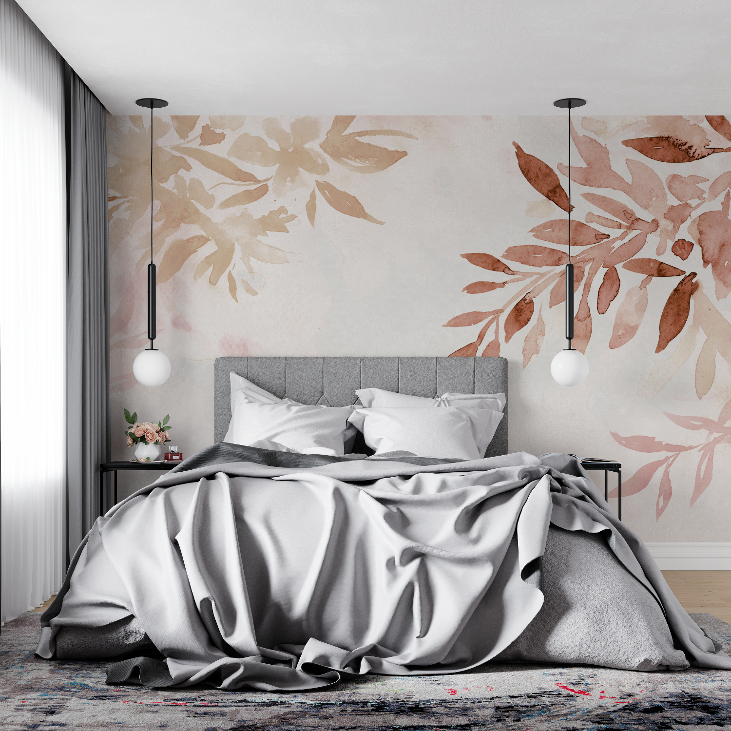 Watercolor Wallpaper Natural Tones | Murals Wallpaper