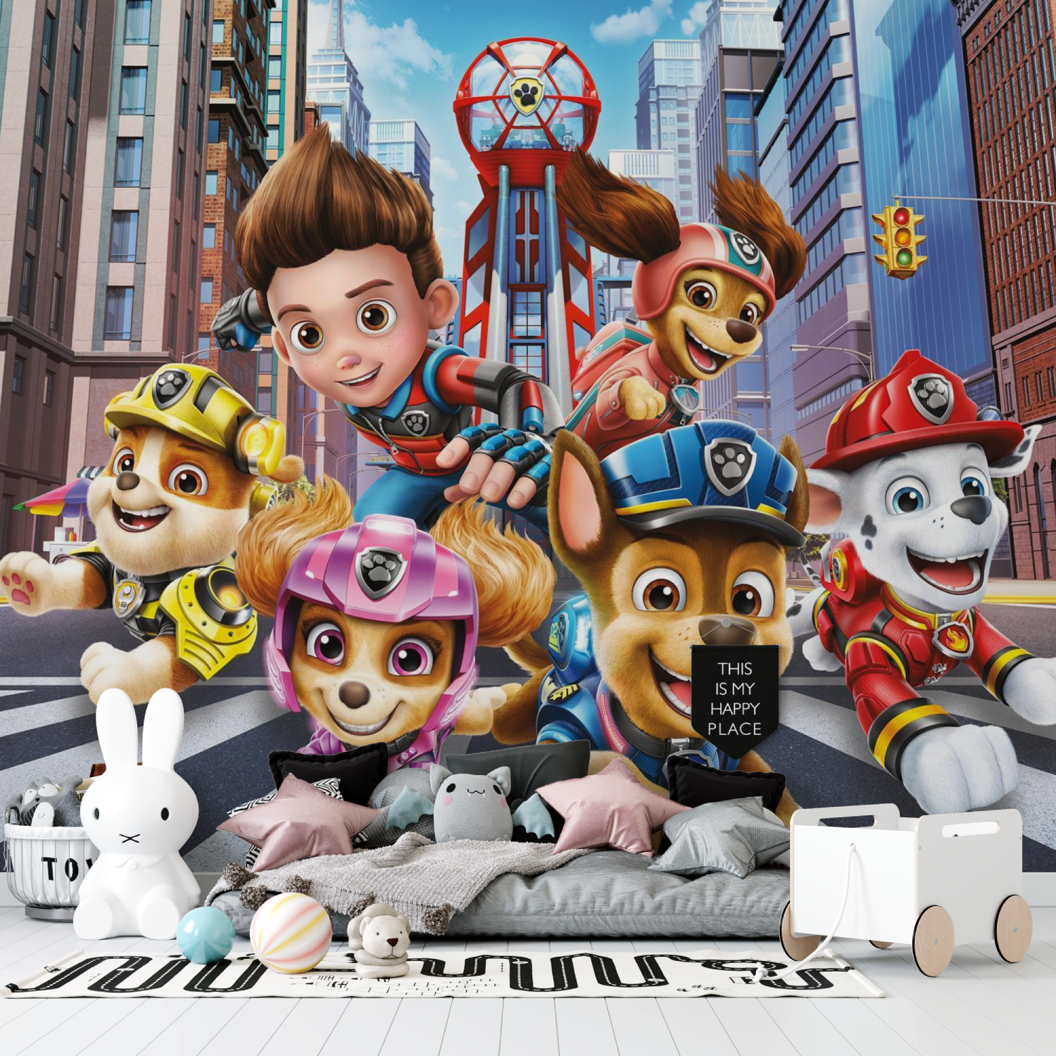 Tapete mit Patrouille-Motiv, Anime-Tapisserie-Garcon