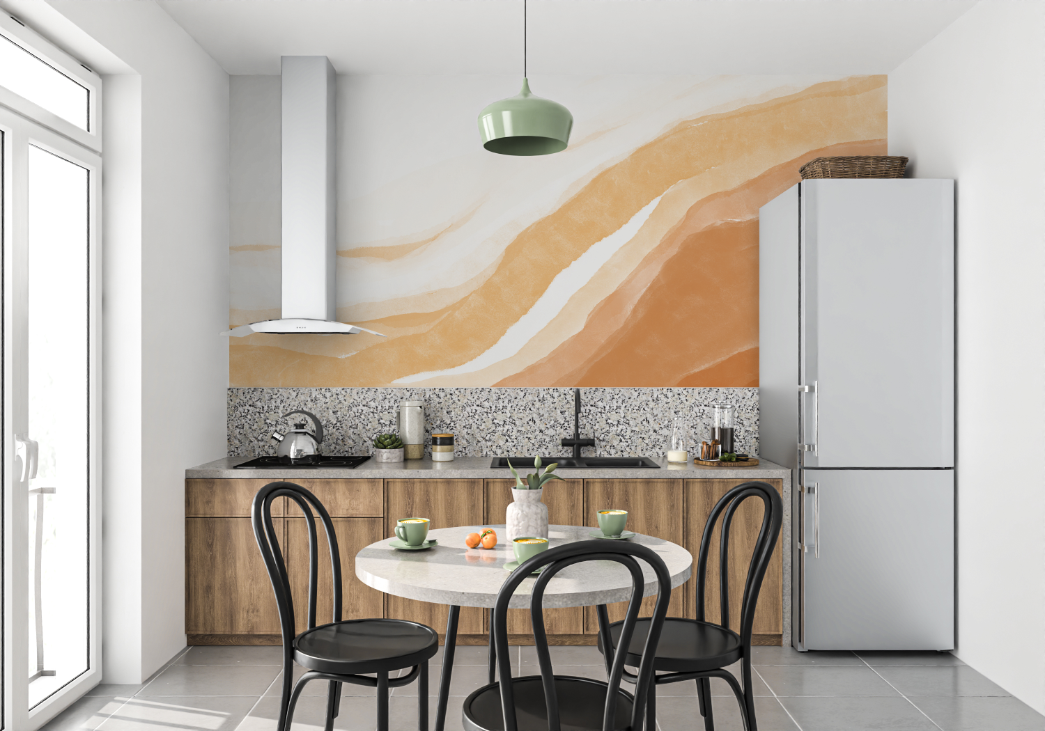 Watercolor Wallpaper Beige Tones | Murals Wallpaper