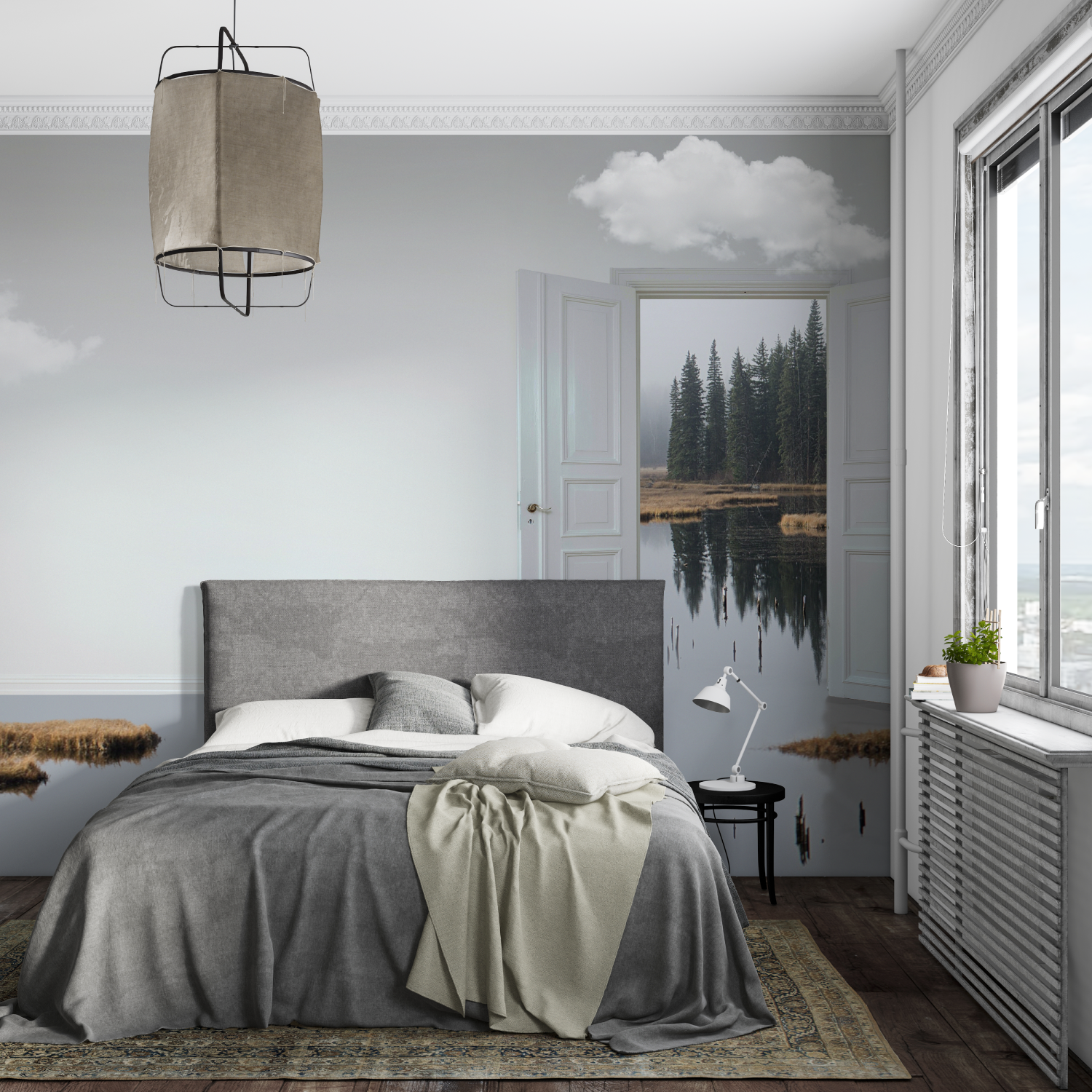 3D Wall Mural Door Trompe L'Oeil | Murals Wallpaper