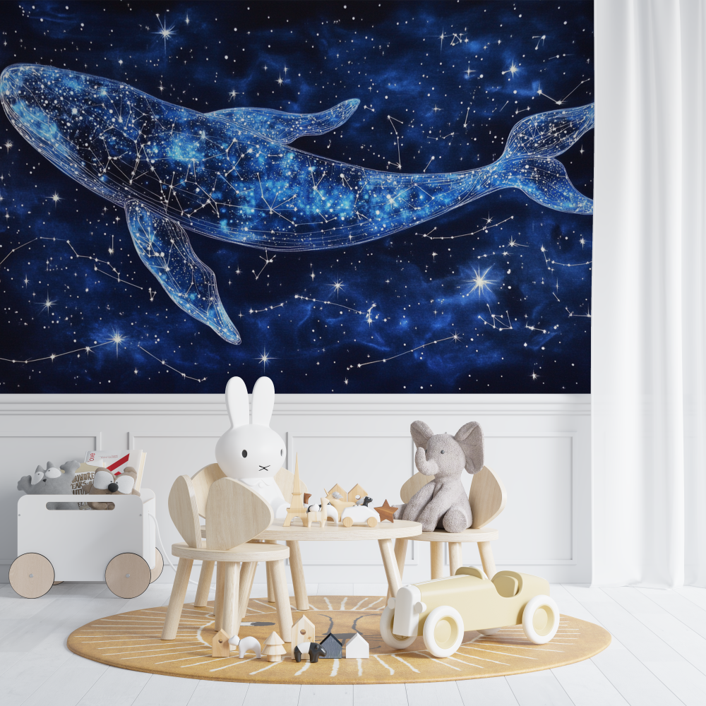 Whale and Constellation Wallpaper | Murals Wallpaper
