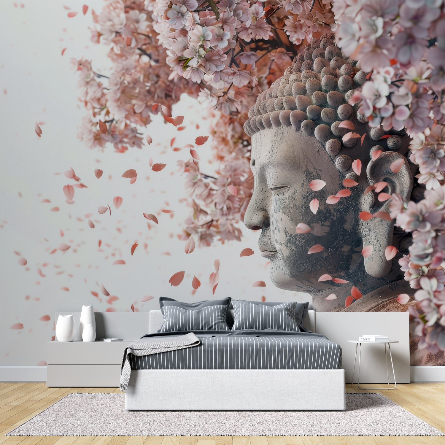 Buddha Floral Wallpaper | Murals Wallpaper