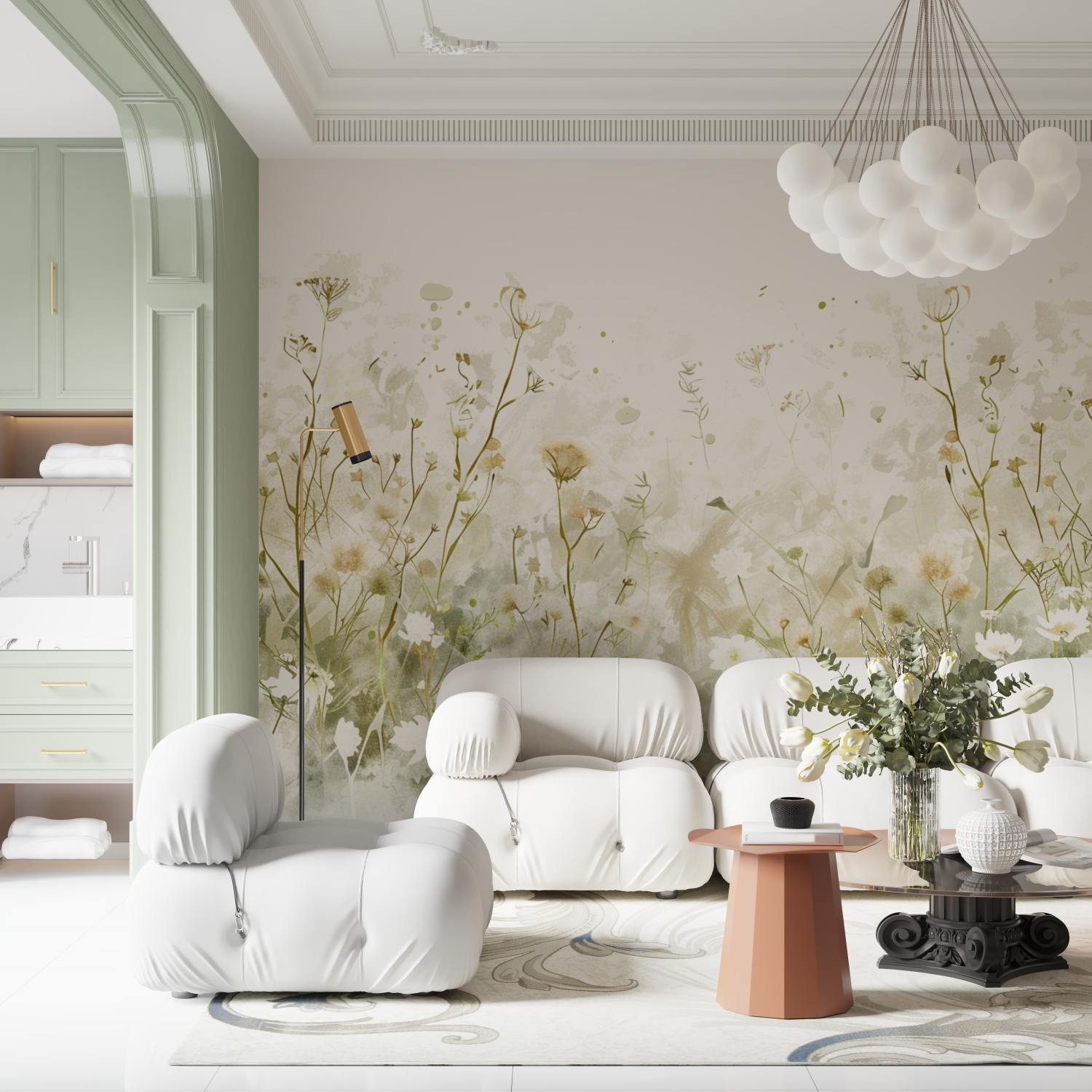 Watercolor Flowers Wallpaper | Murals Wallpaper