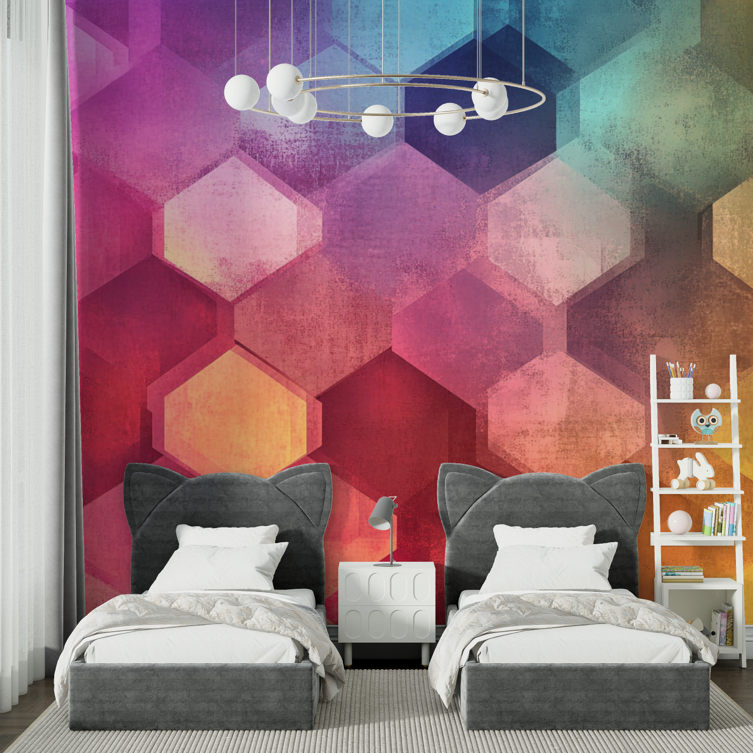 Colored Hexagon Wallpaper | Murals Wallpaper