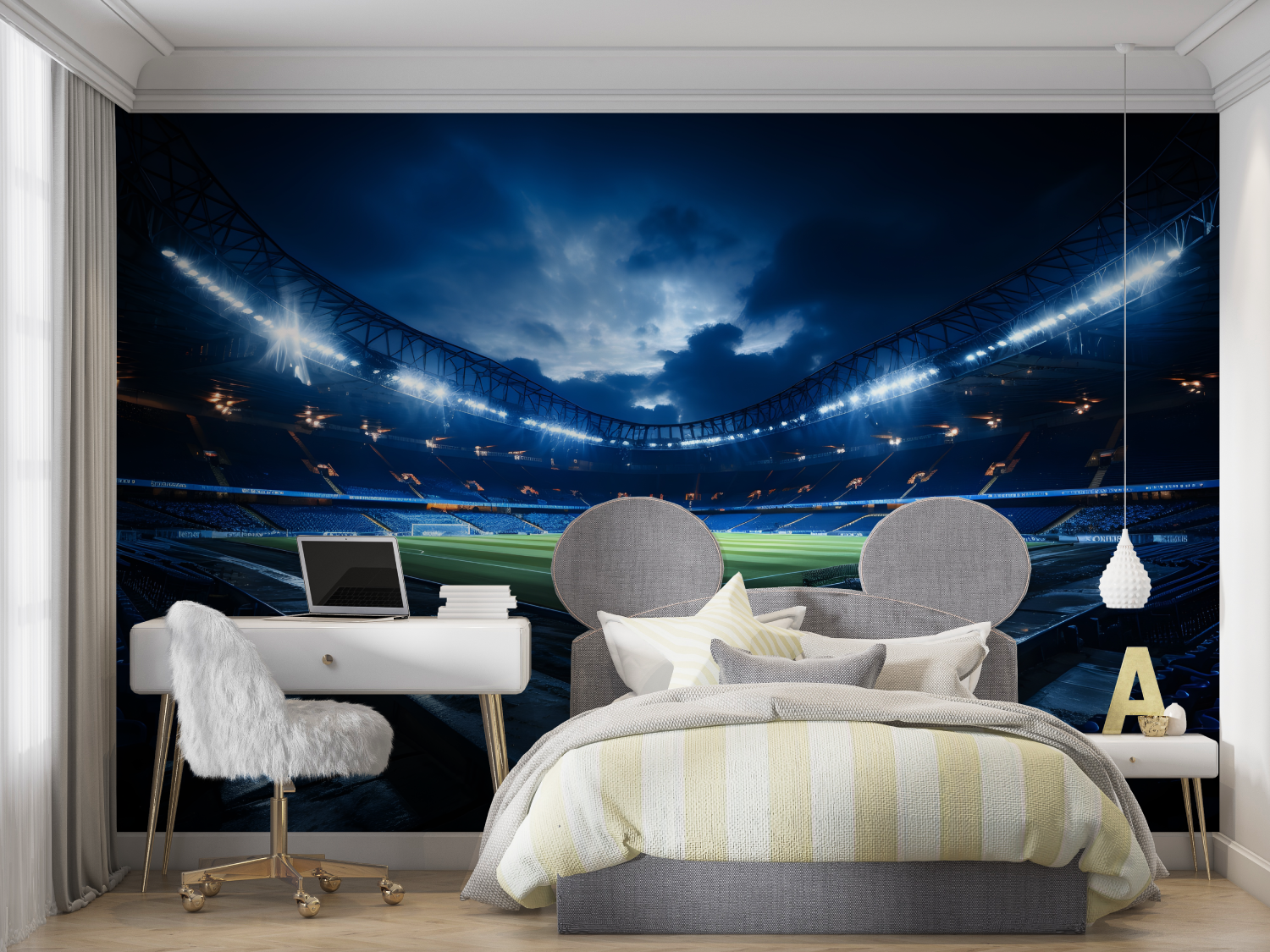 Fußballzimmer-Tapete | Wandtapete