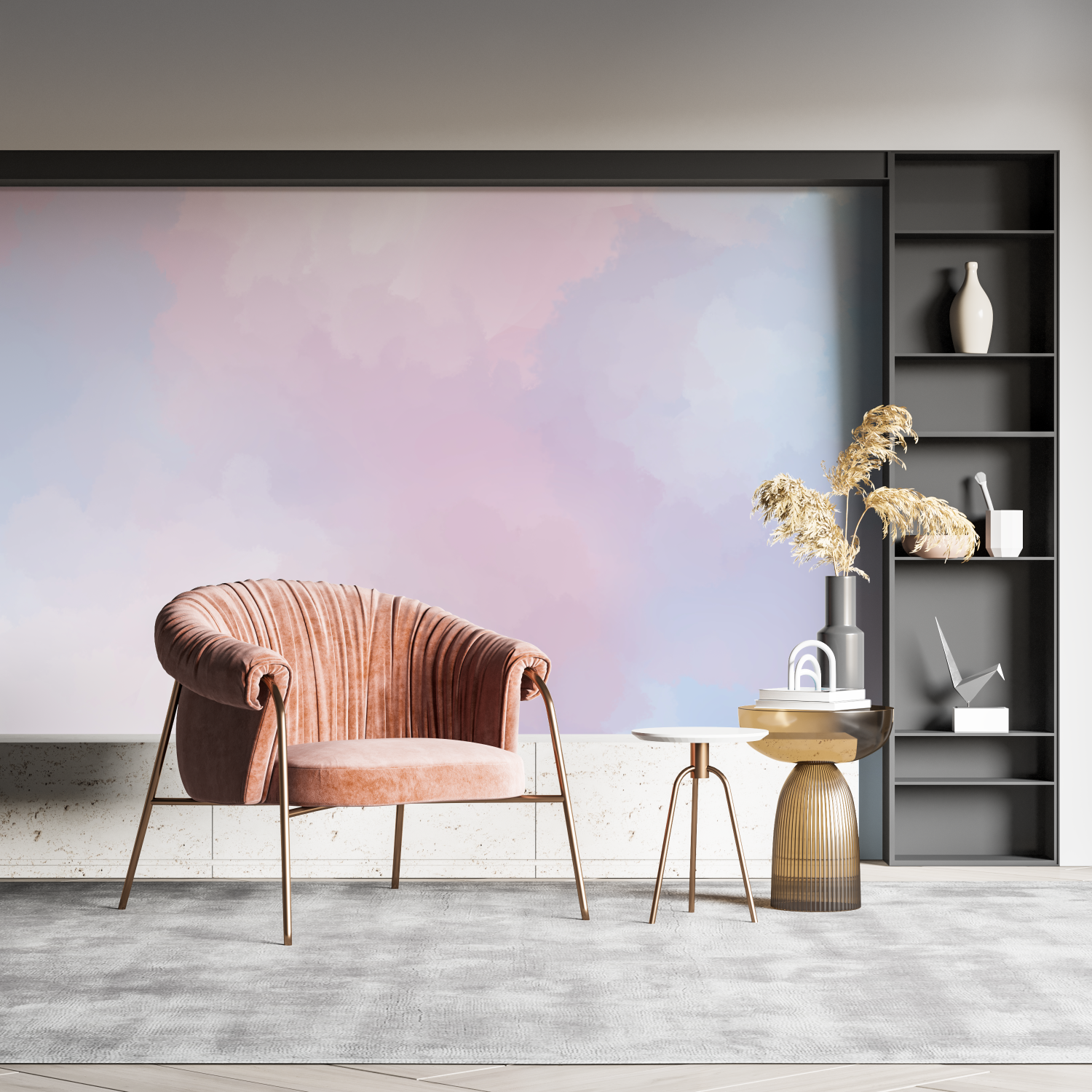 Pink and Blue Wallpaper | Murals Wallpaper