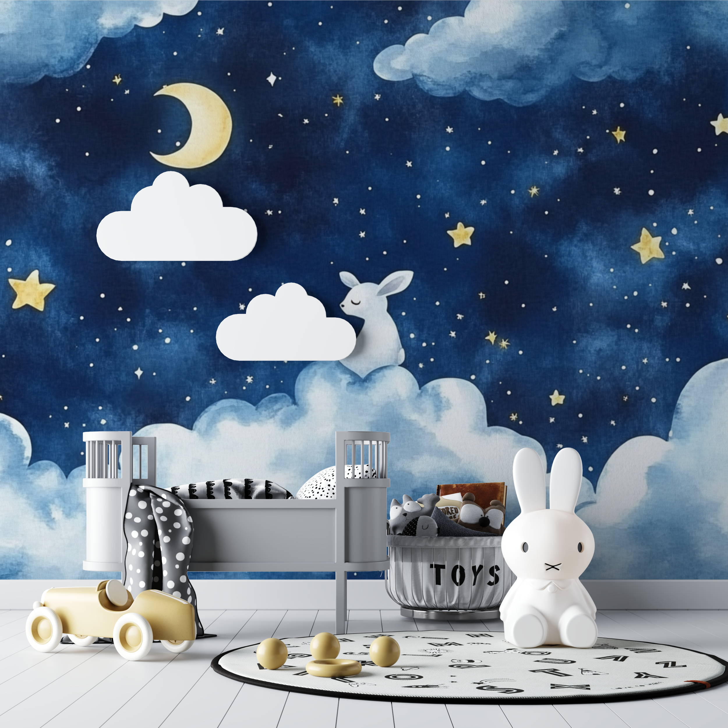 Baby Blaues Sternenhimmel-Wandbild | Murals Wallpaper