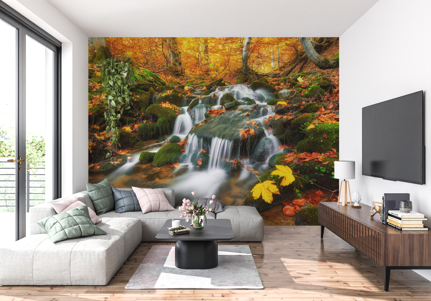 Waterfall Stream Wallpaper | Murals Wallpaper