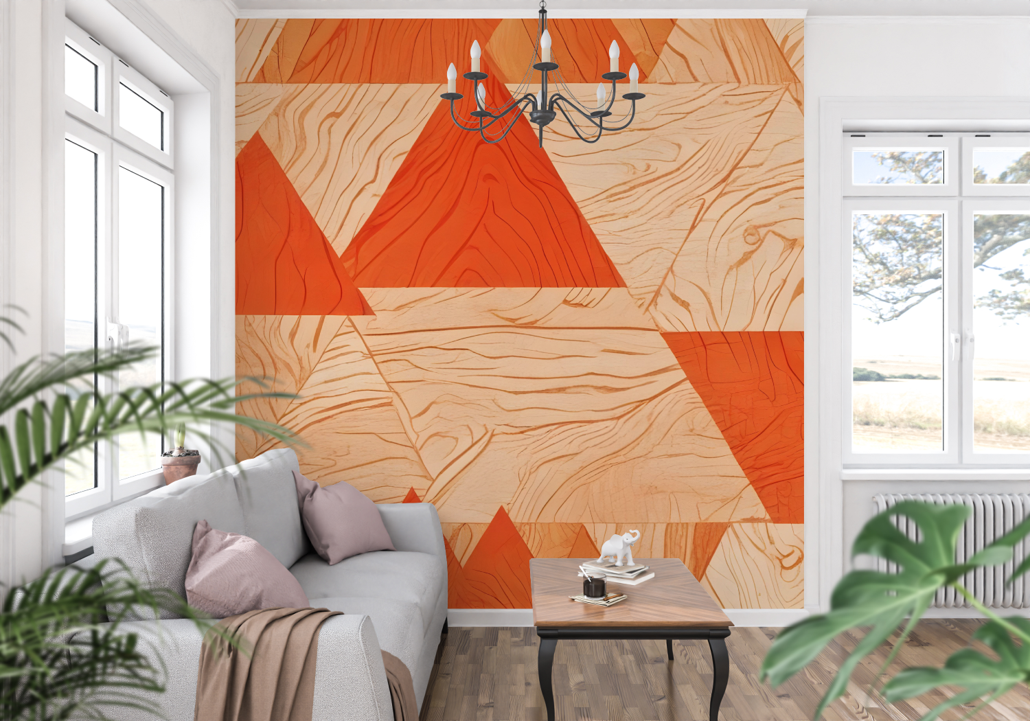 Orange Pattern Wallpaper | Murals Wallpaper