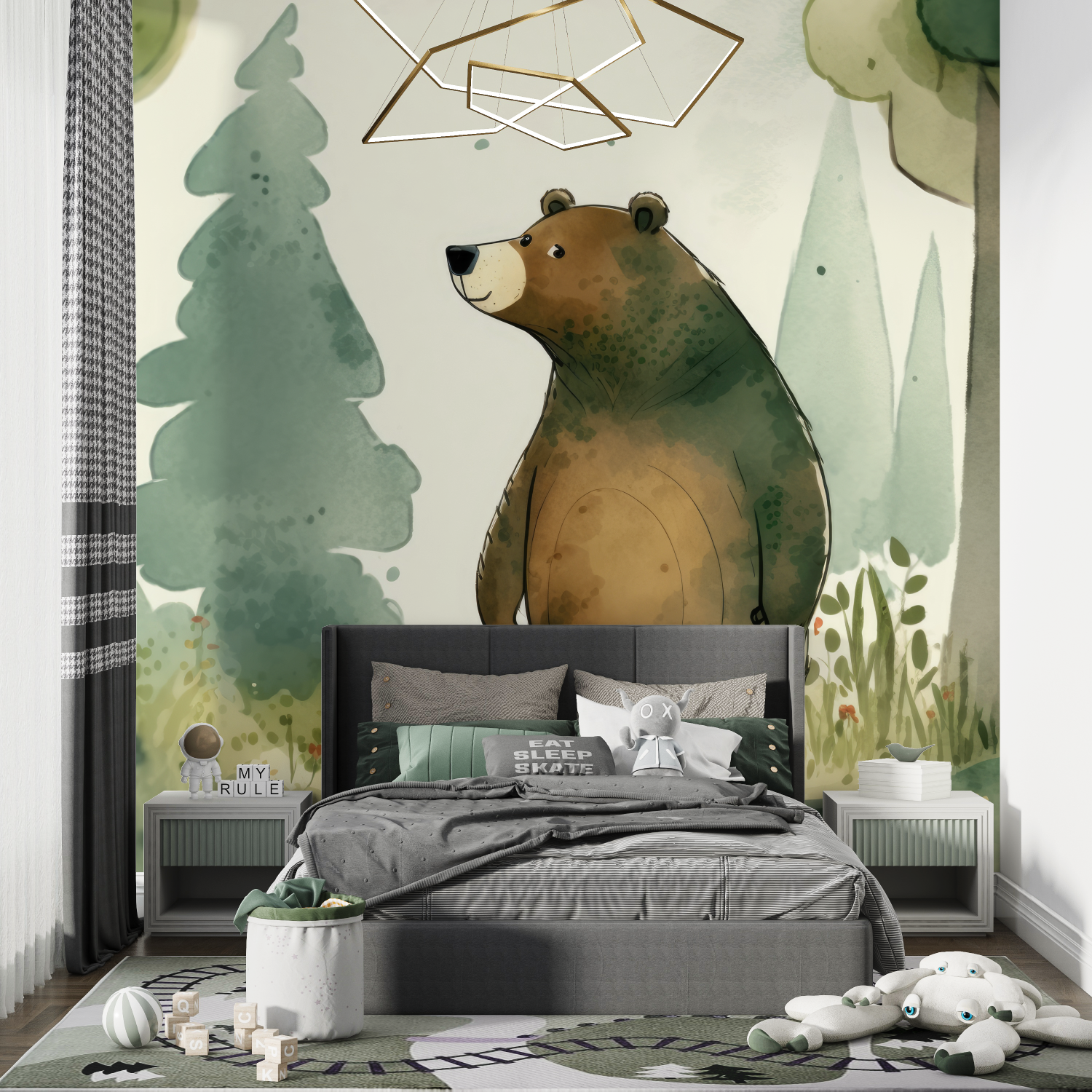 Bear Wallpaper for Kids | Murals Wallpaper