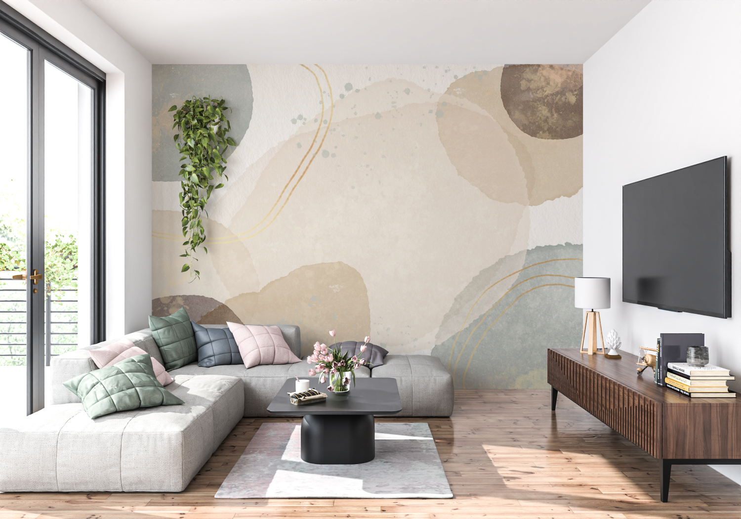 Papel de parede de aguarela Earthy Stains | Murals Papel de parede