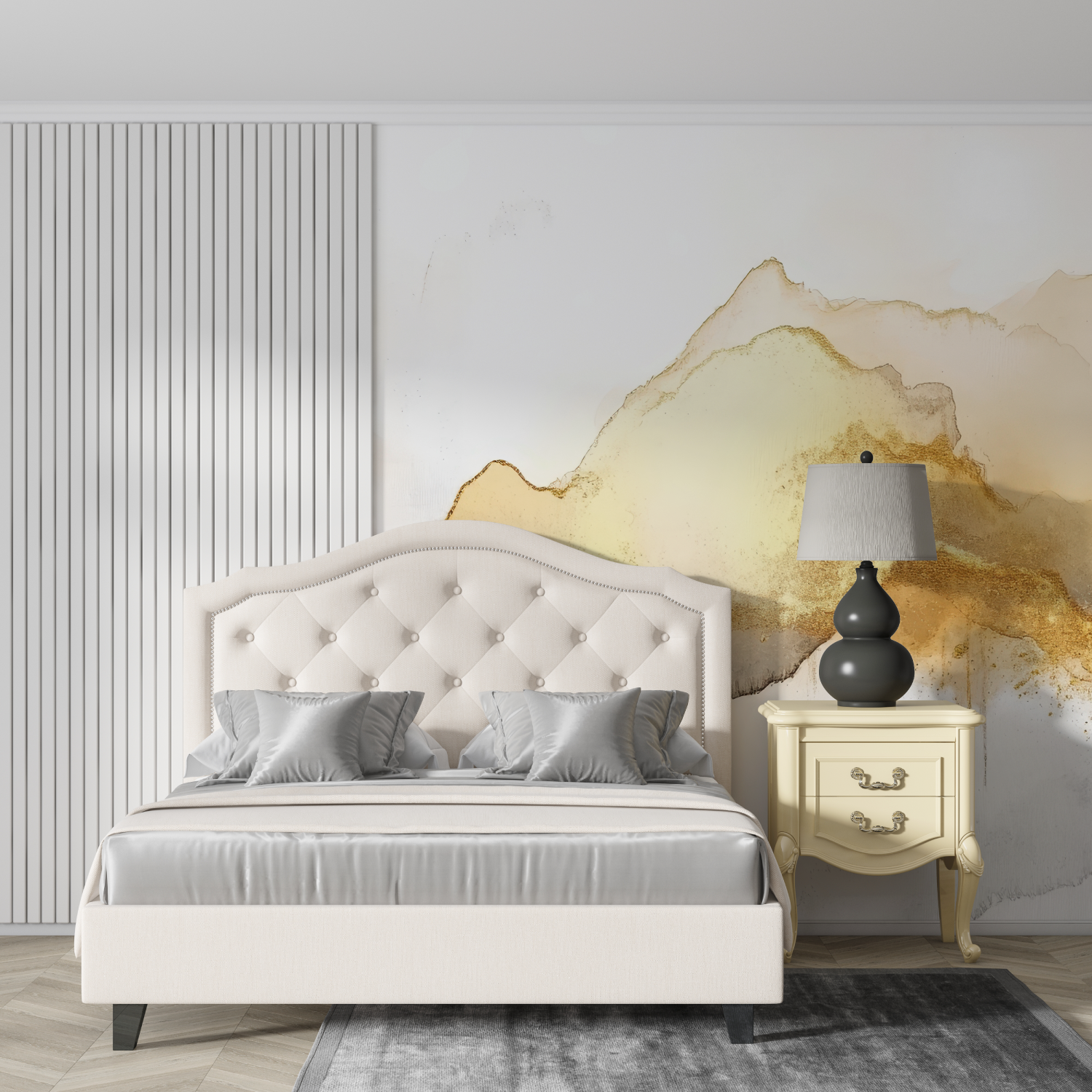 Gold Watercolor Wallpaper | Murals Wallpaper