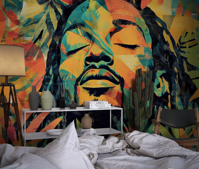 Afro-Salon-Tapete | Wandbilder-Tapete