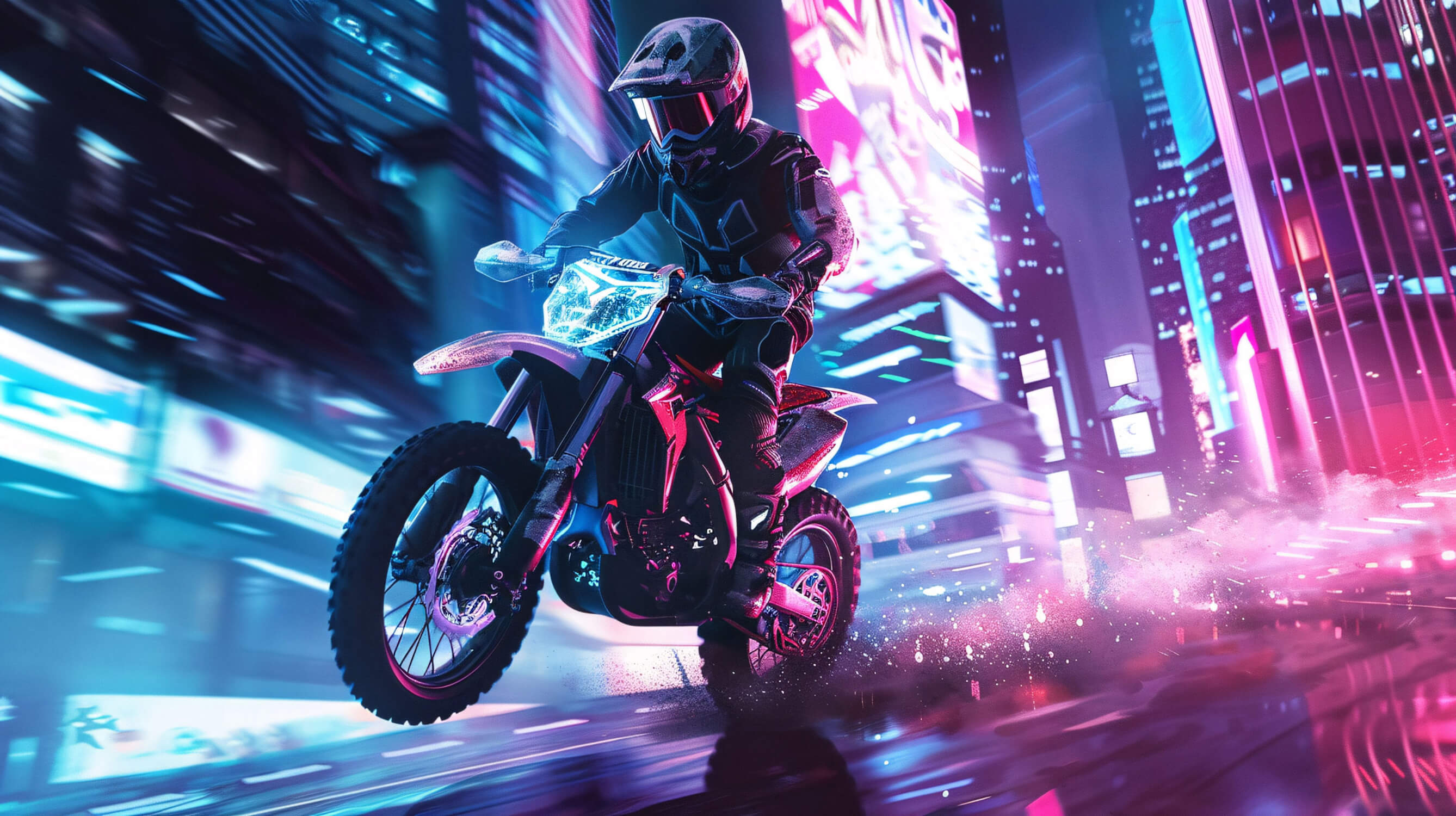 Motocross LED Wallpaper | Murals Wallpaper