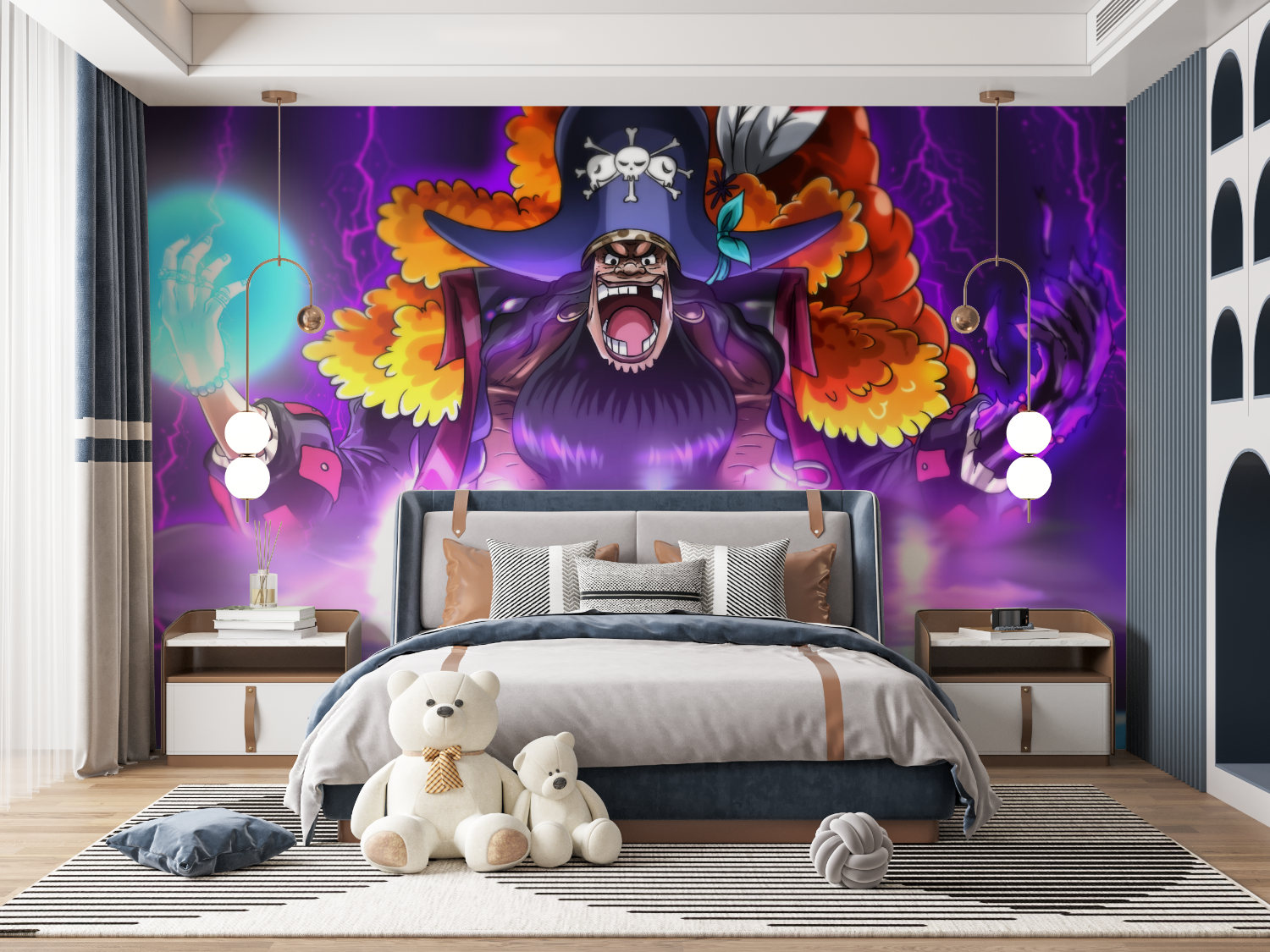 One Piece Blackbeard Battle Wallpaper | Murals Wallpaper