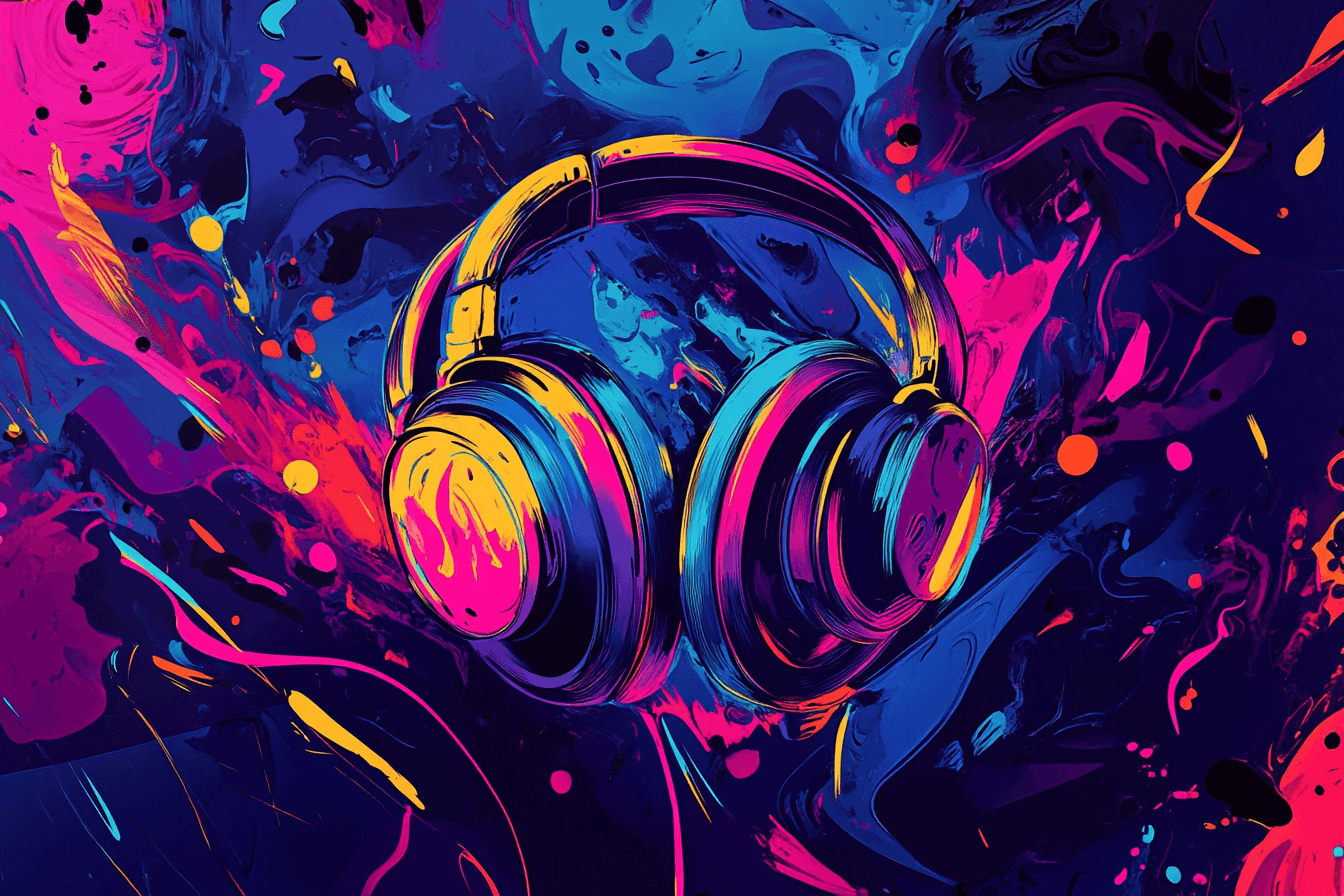 Teen Color Headphones Wallpaper | Murals Wallpaper