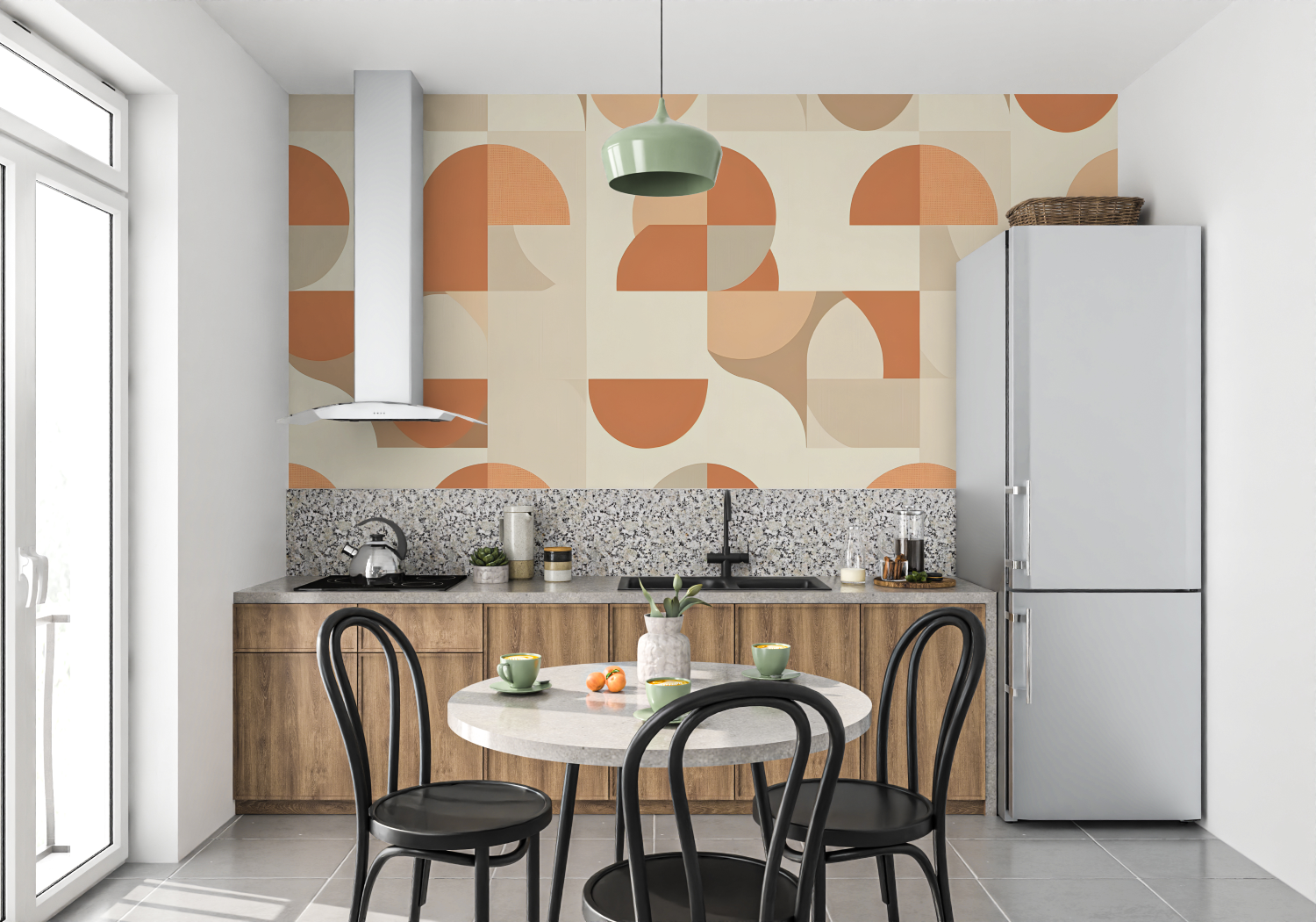Orange Graphic Wallpaper | Murals Wallpaper