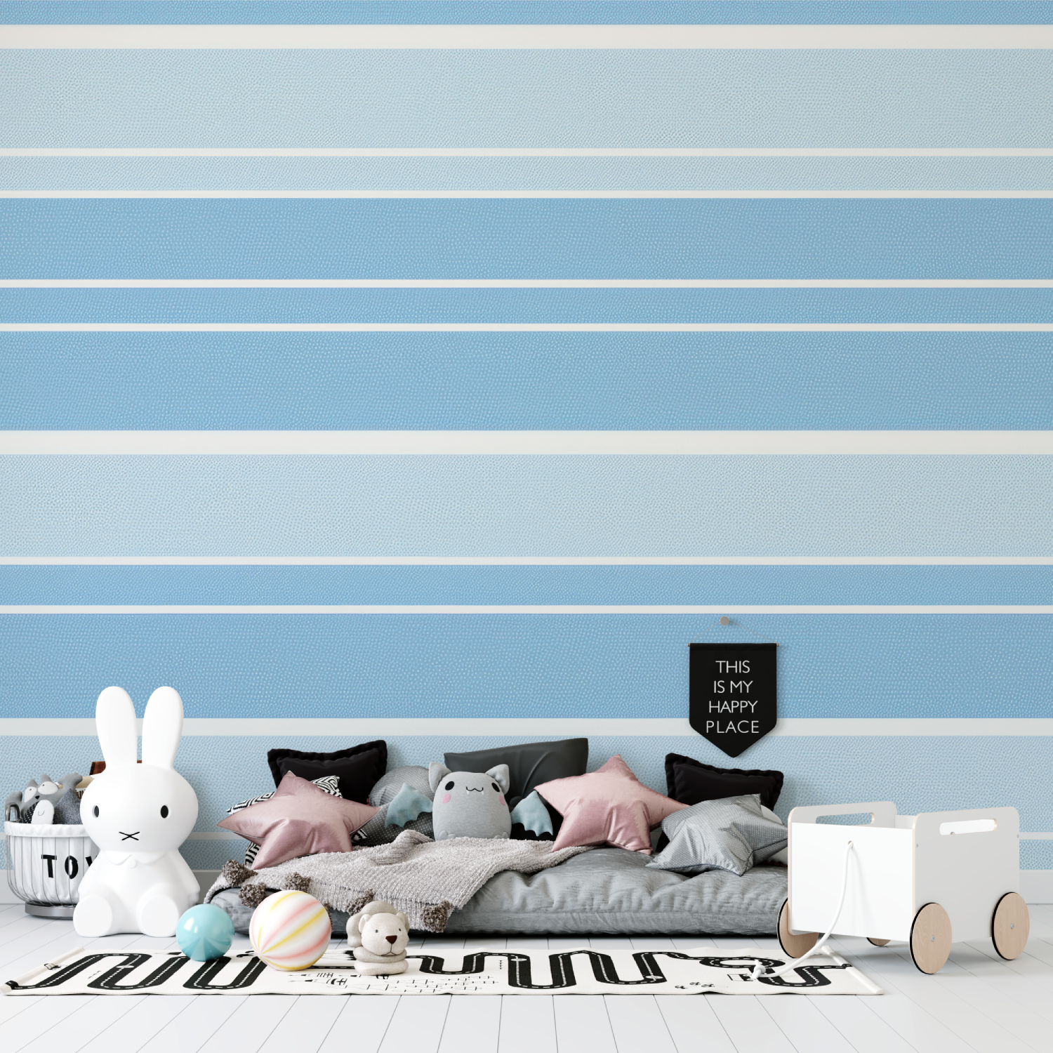 Teen Wallpaper Horizontal Stripes | Murals Wallpaper