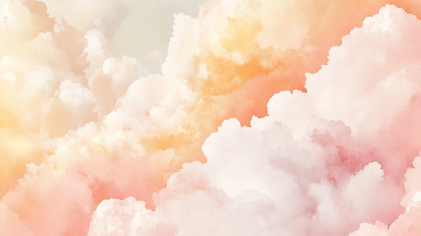 Watercolor Cloudy Sky Wallpaper at Dusk | Murals Wallpaper