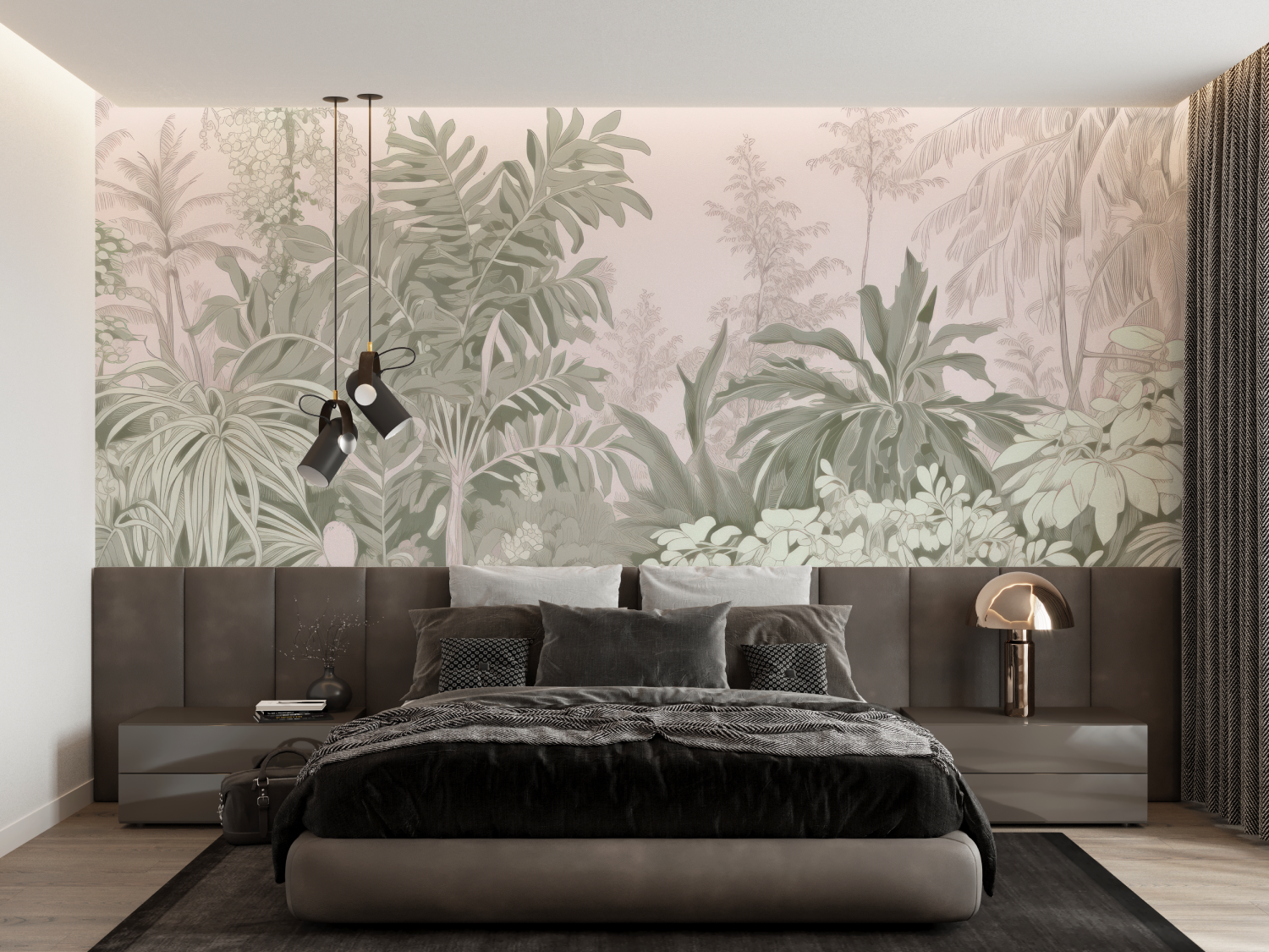 Jungle Pink Toile Wallpaper | Murals Wallpaper