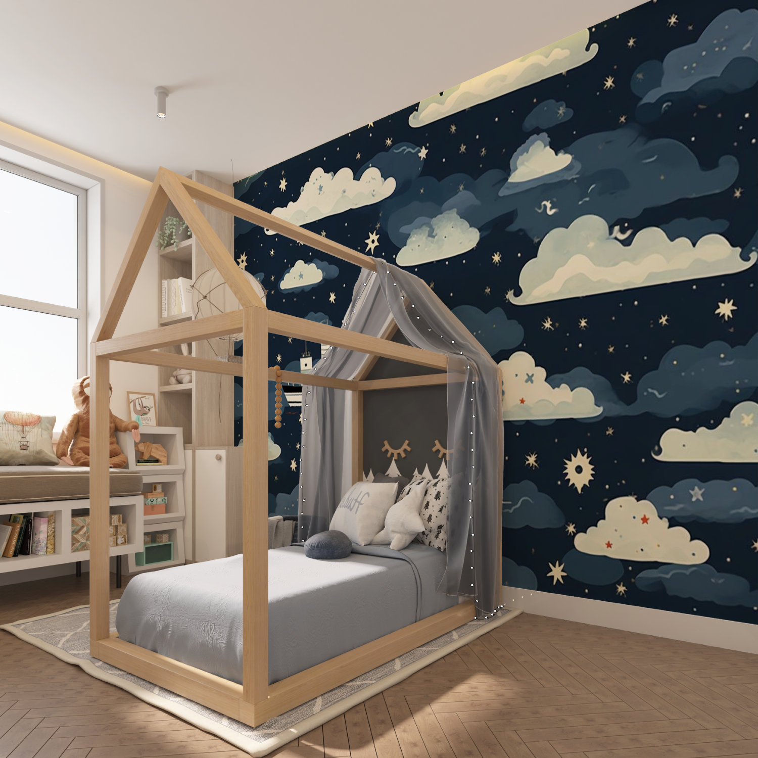 Navy Blue Kids Wallpaper | Murals Wallpaper
