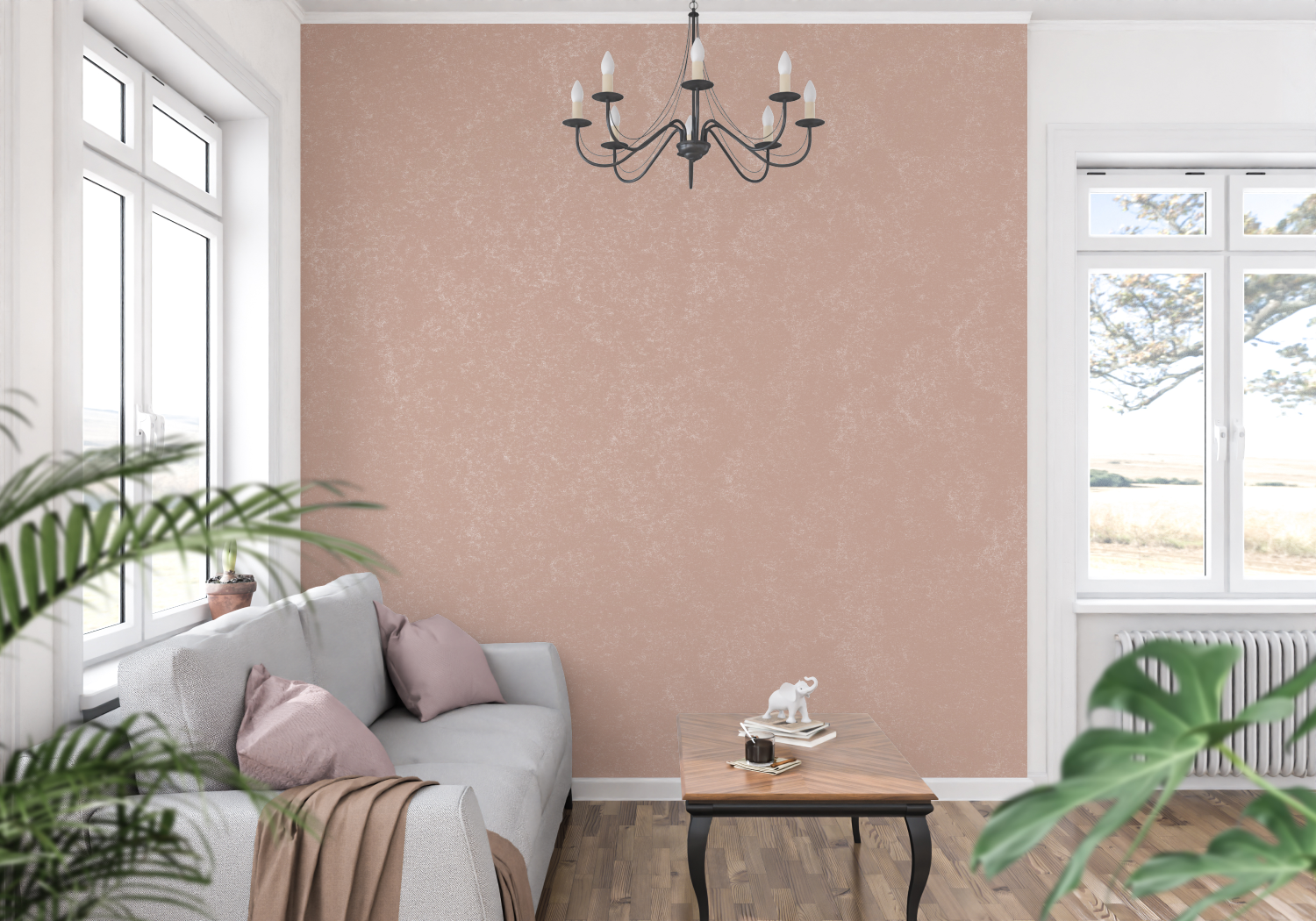 Terracotta Pink Wallpaper | Murals Wallpaper