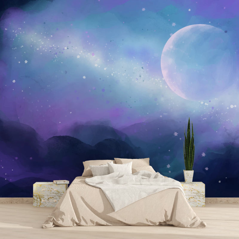 Space Planet Mixed Wallpaper | Murals Wallpaper