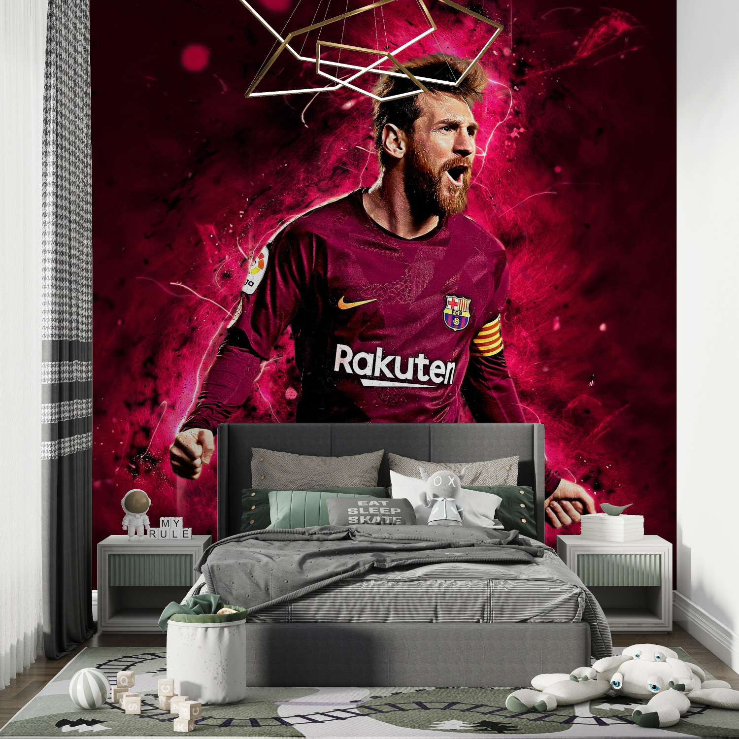 Messi Red Superstar Wallpaper | Murals Wallpaper