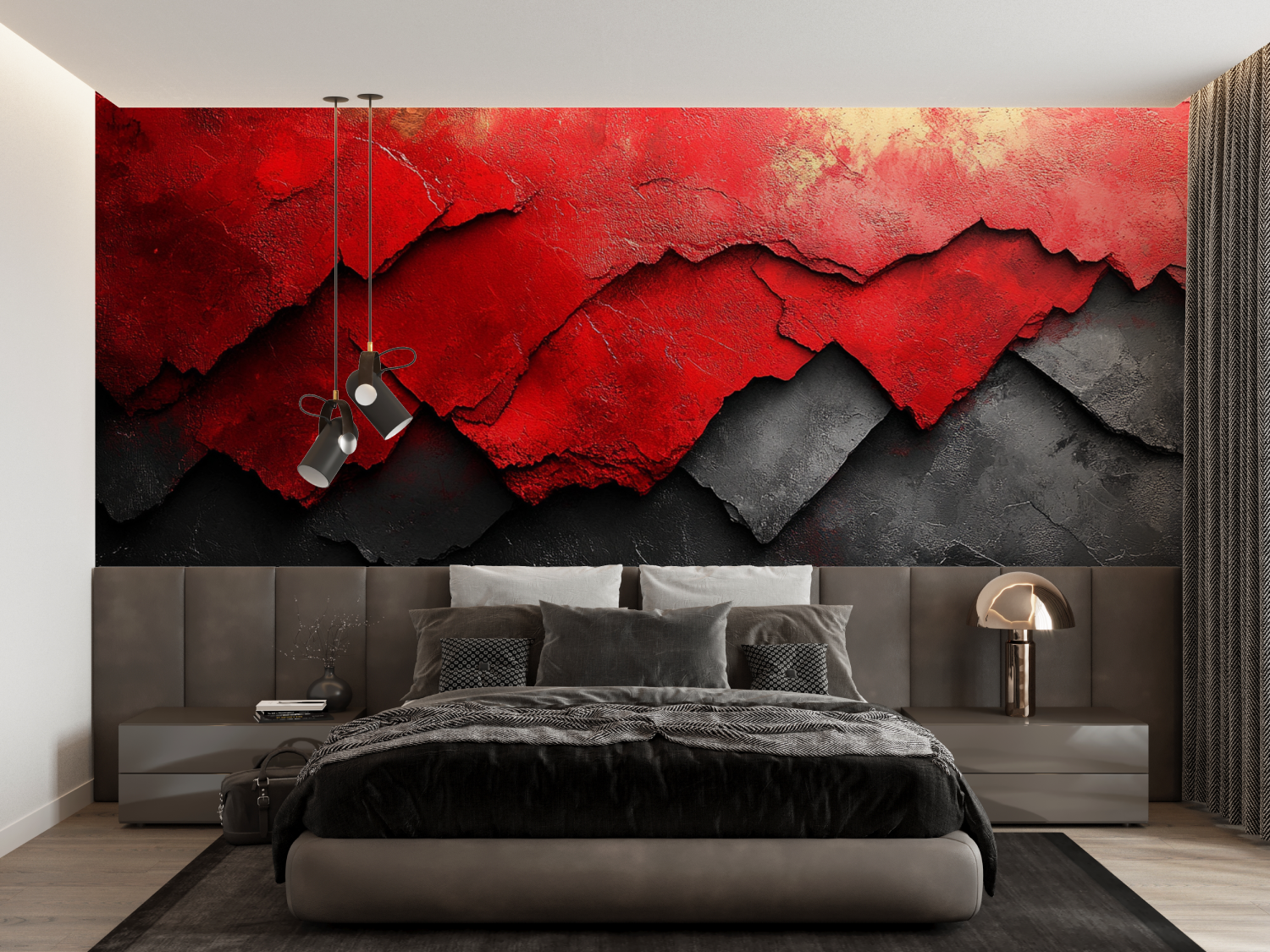 Red and Black Wallpaper | Murals Wallpaper